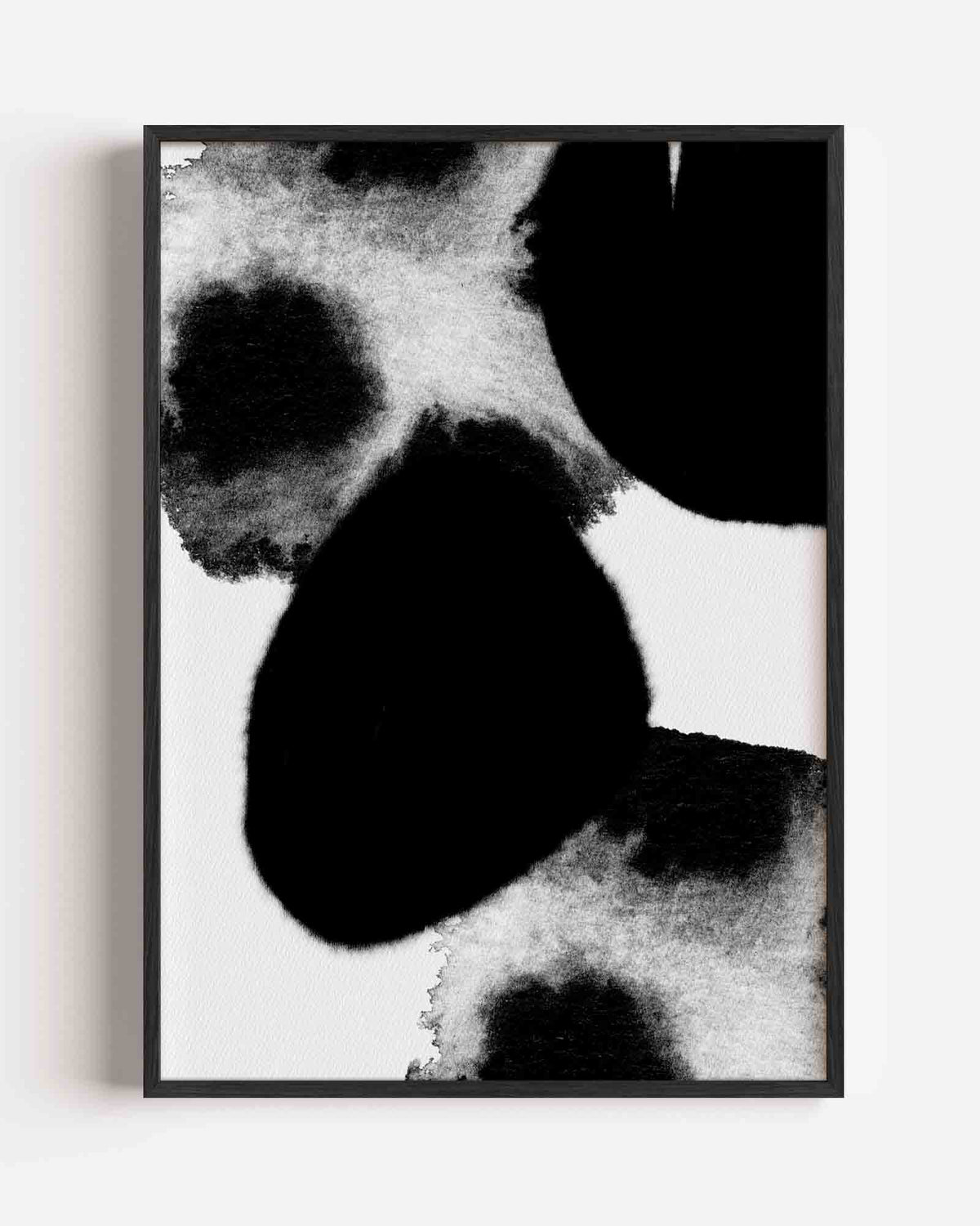 Abstracte zwarte vlekken – zacht abstracte portret poster als wanddecoratie