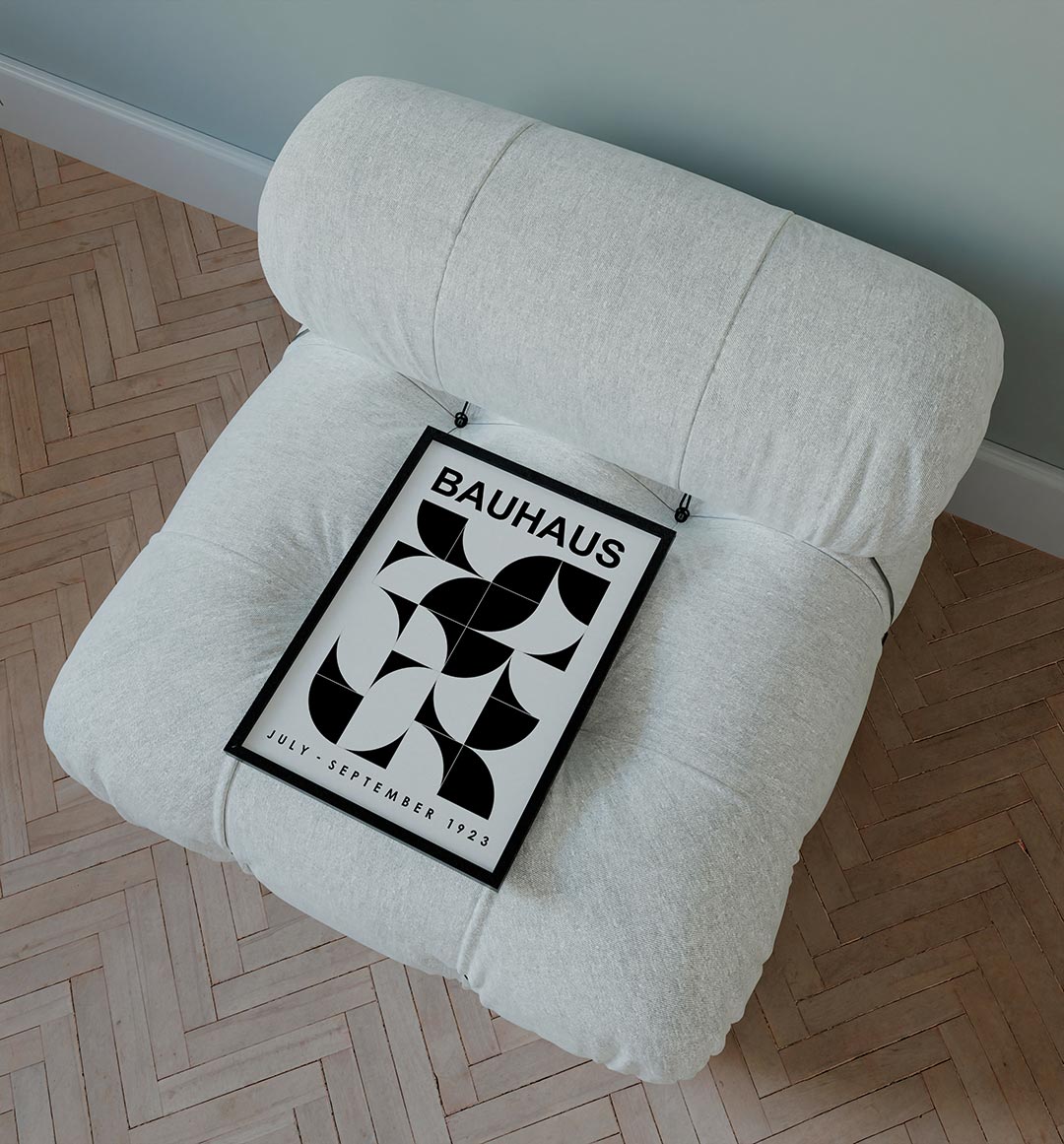  – staande Bauhaus poster voor aan de muur