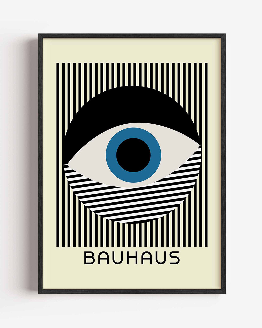 Lijnen en cirkel – staande Bauhaus poster als wanddecoratie