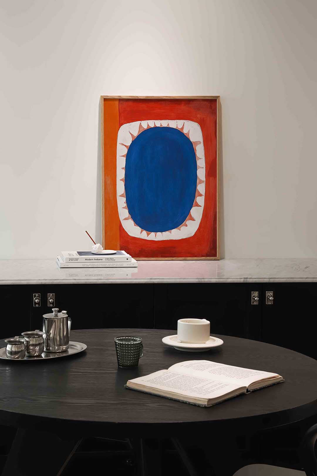 Abstracte vormen – moderne poster in staand formaat