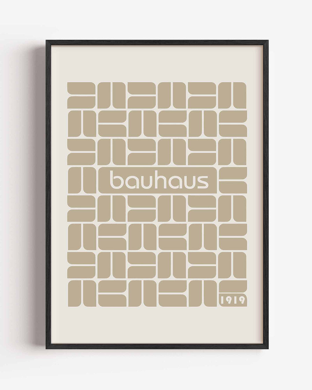 Vormritme en vlakverdeling – staande Bauhaus poster als wanddecoratie