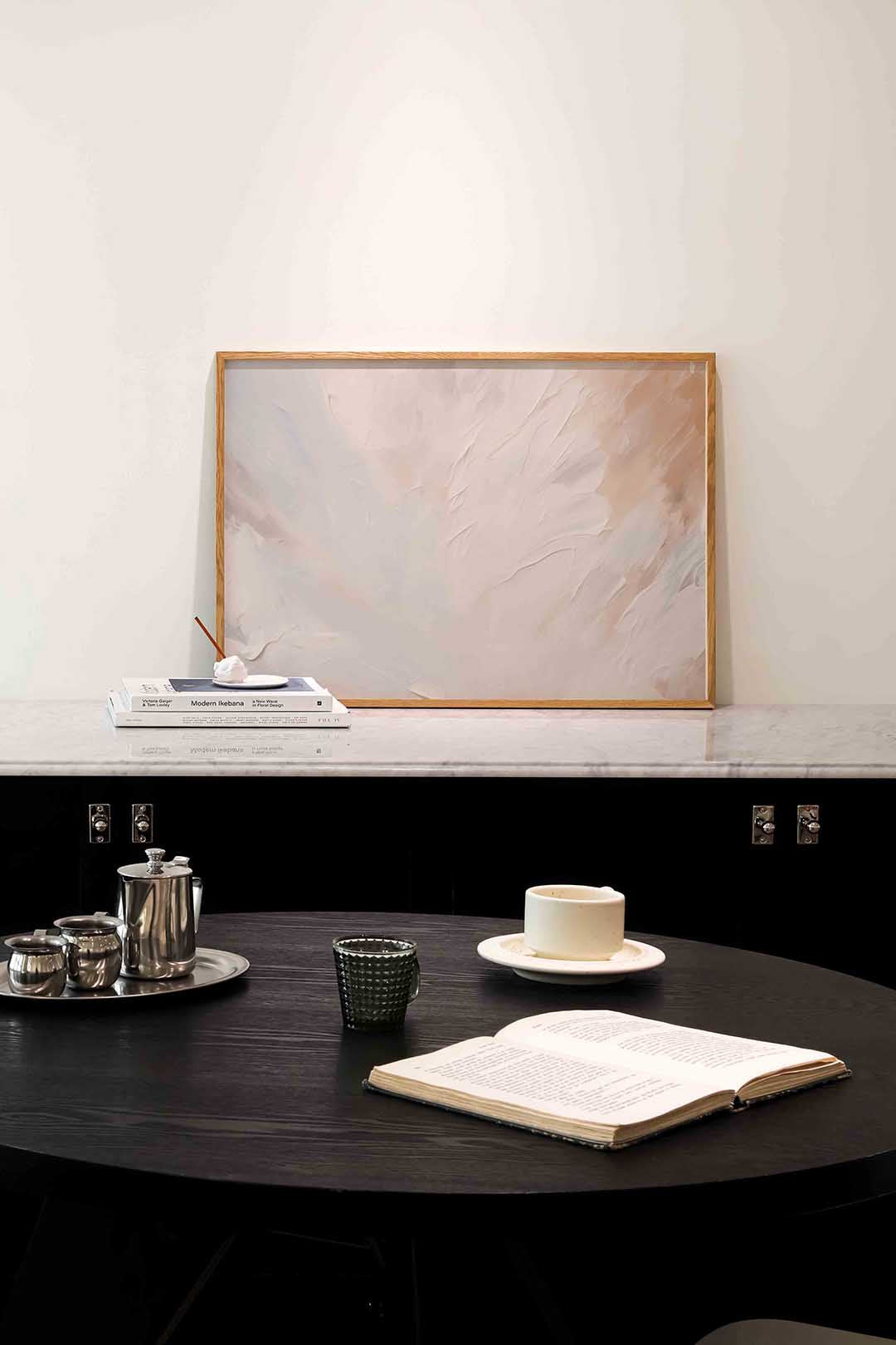 Abstracte beige textuur – abstracte poster in liggend formaat
