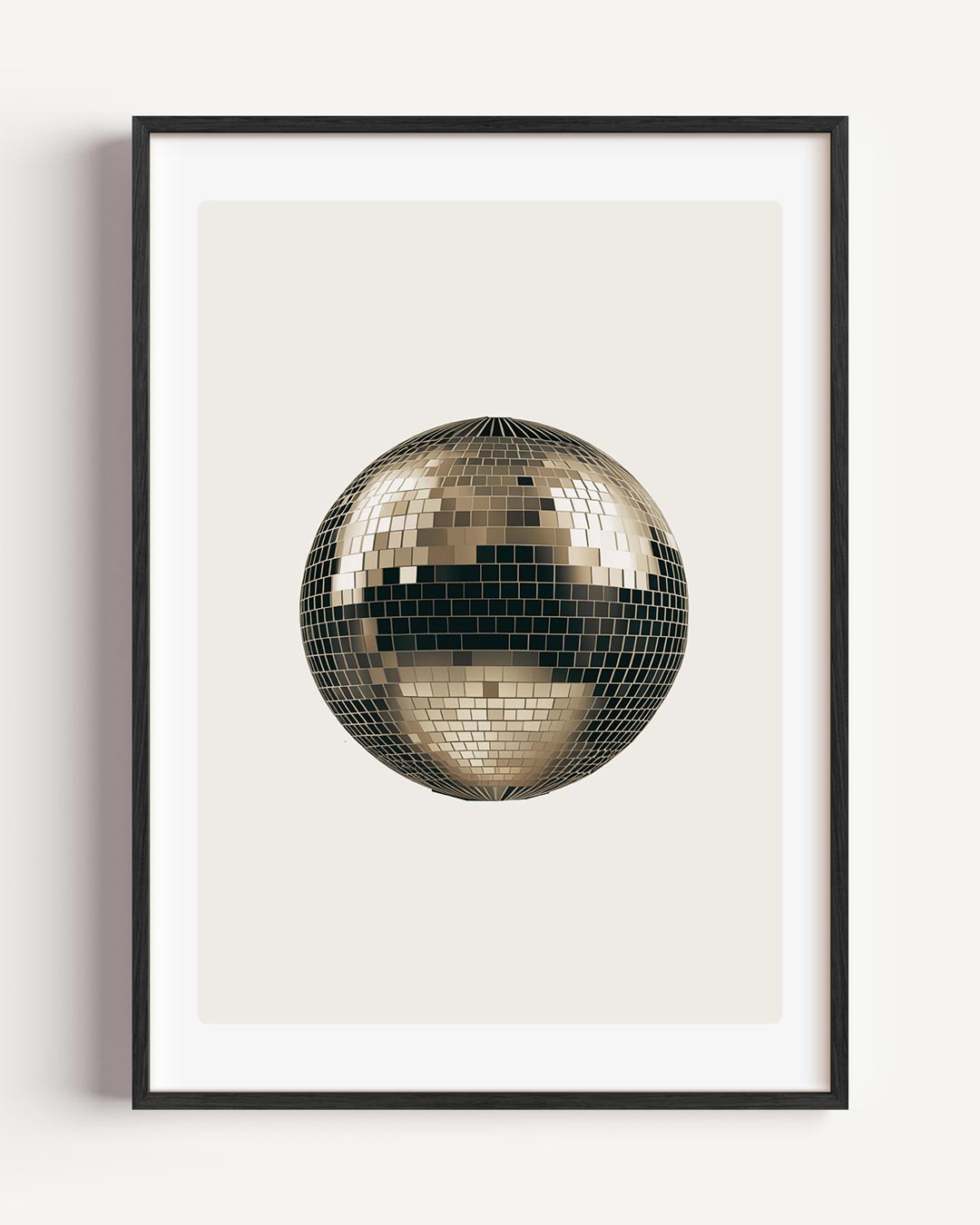 Glanzende Disco Bal – kerst portret poster als wanddecoratie