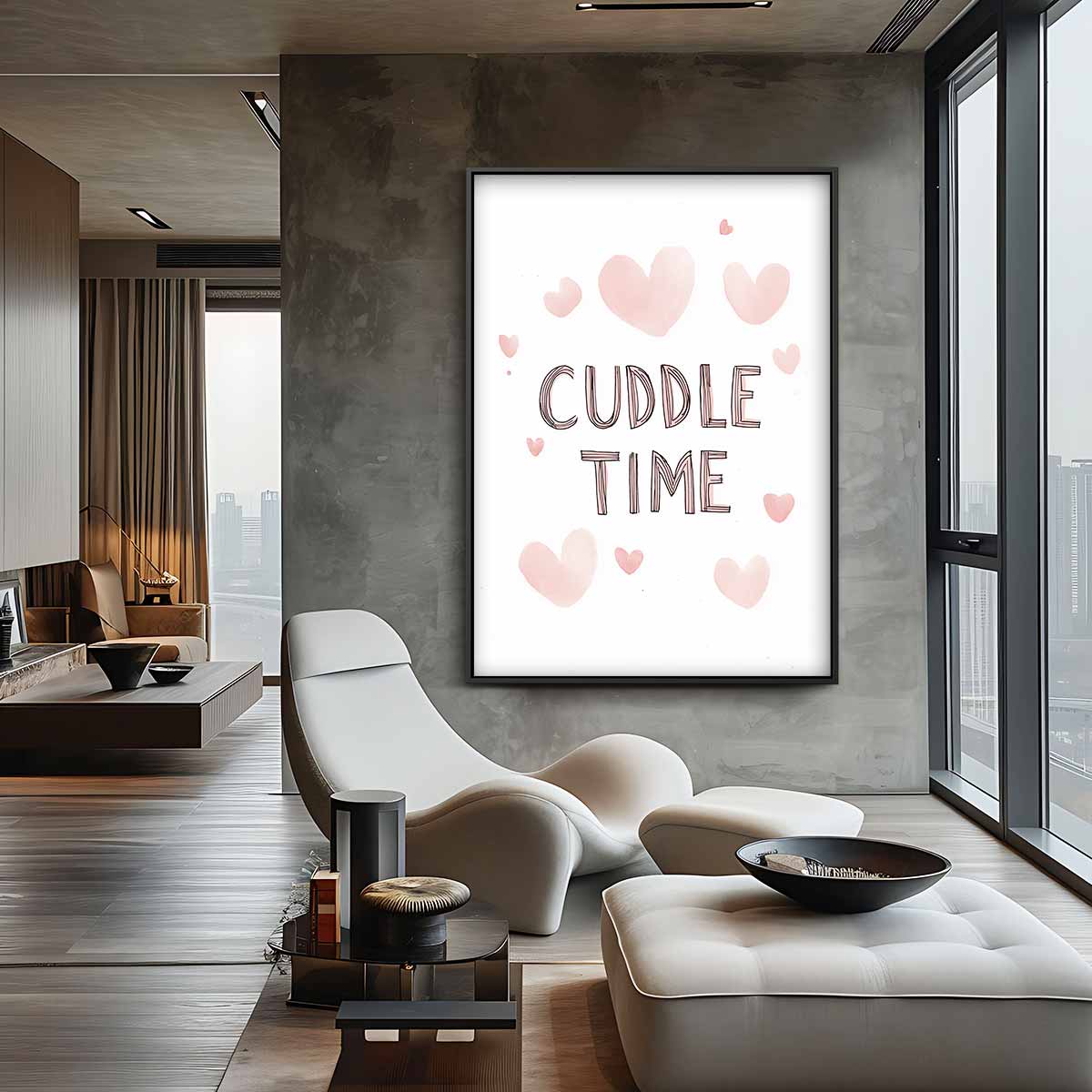 Knuffeltijd Poster – canvas wanddecoratie in portret formaat