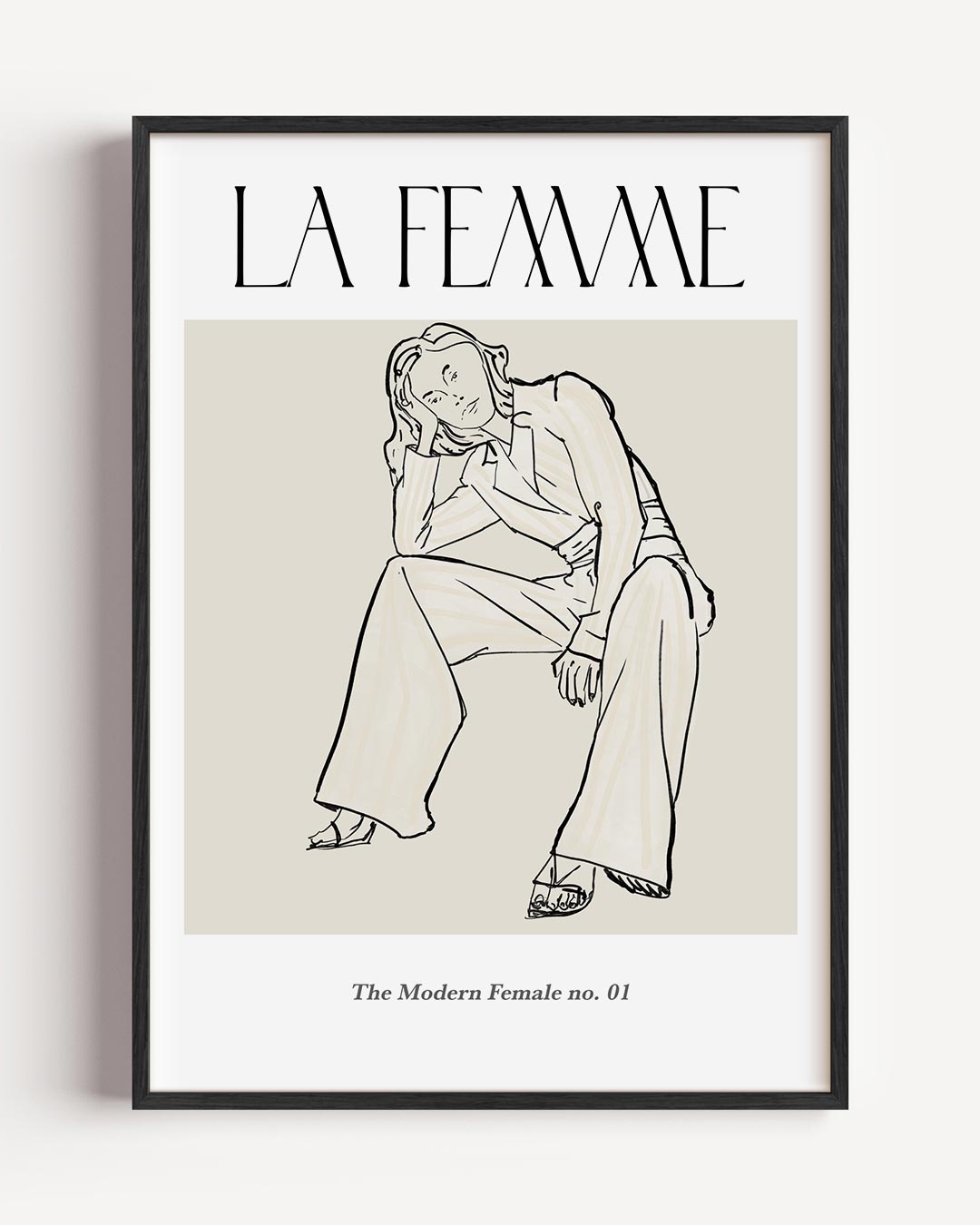 La Femme Modieuze – vrouwelijk portret poster als wanddecoratie