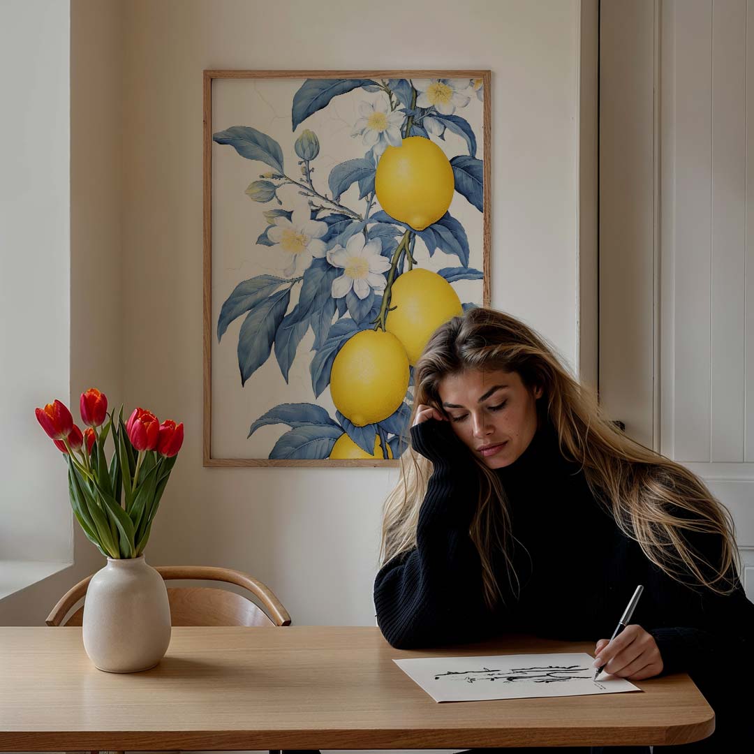 Citroen Bloom – culinaire wandkunst als portret poster