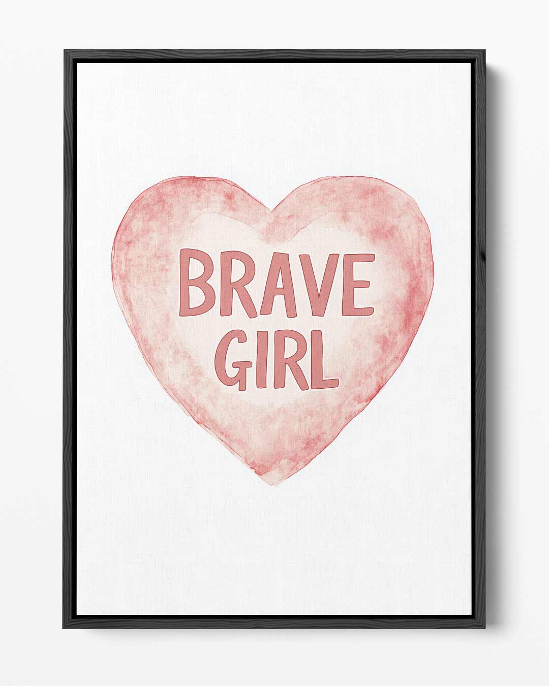 Brave Girl Hartkunst – portret kunstwerk als wanddecoratie