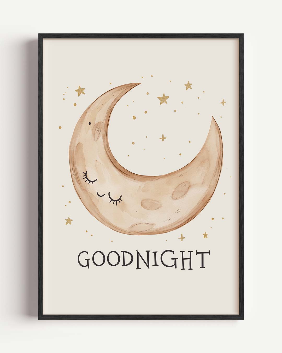 Slaapzachte Nachtposter – kids portret poster als wanddecoratie