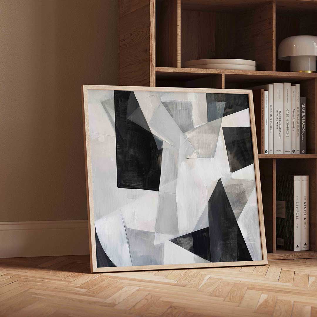 Abstracte vormen – moderne wandkunst als vierkante poster