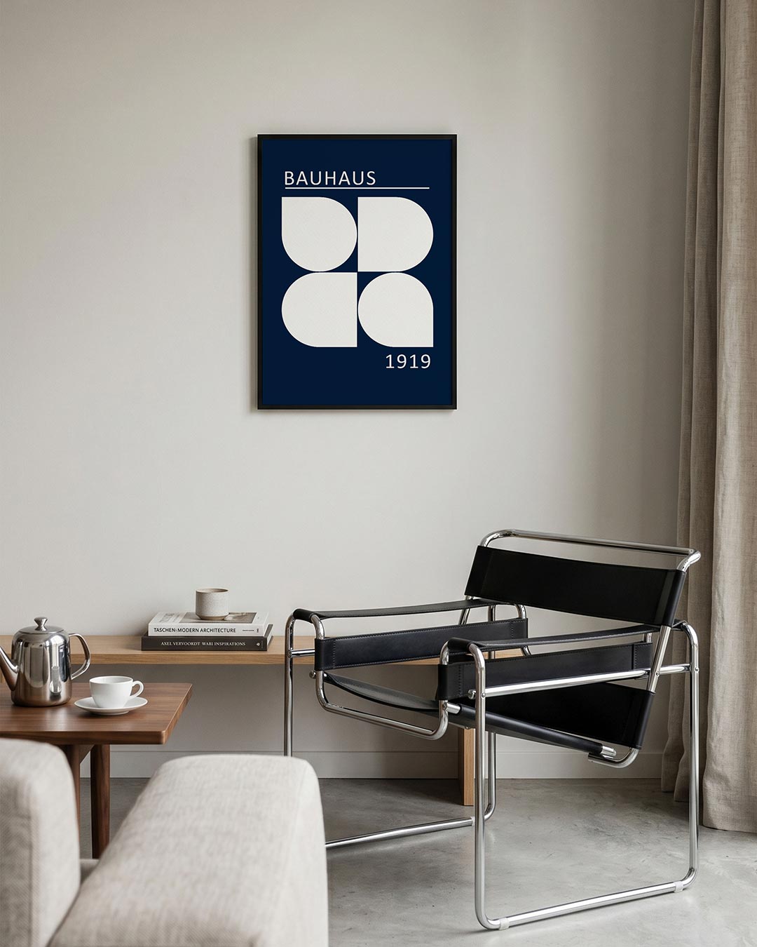 Vormen en vlakken – geometrische Bauhaus poster in staand formaat