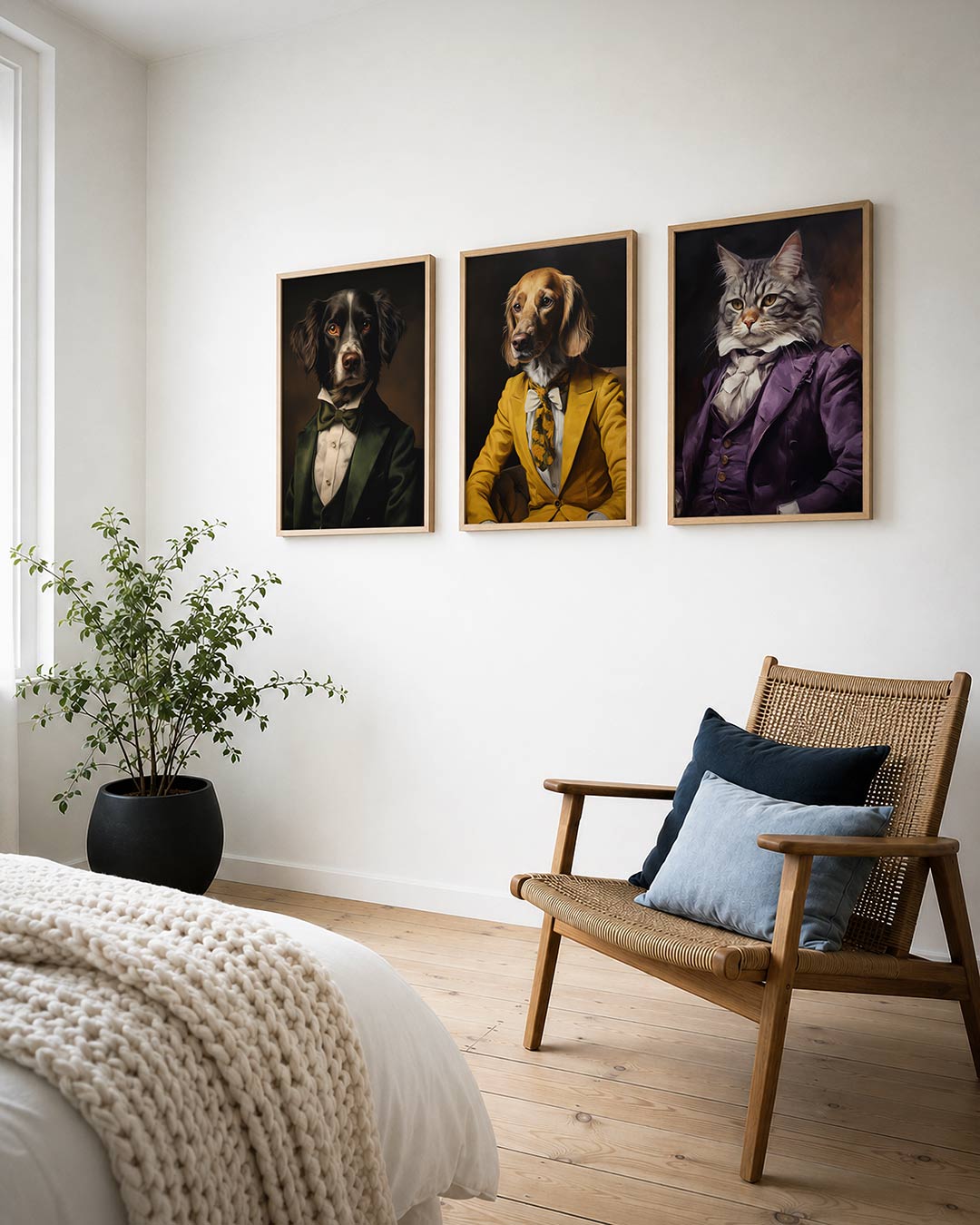 Abstract – een abstracte posterset met donkere tinten en een rustige visuele opbouw – weergave 4