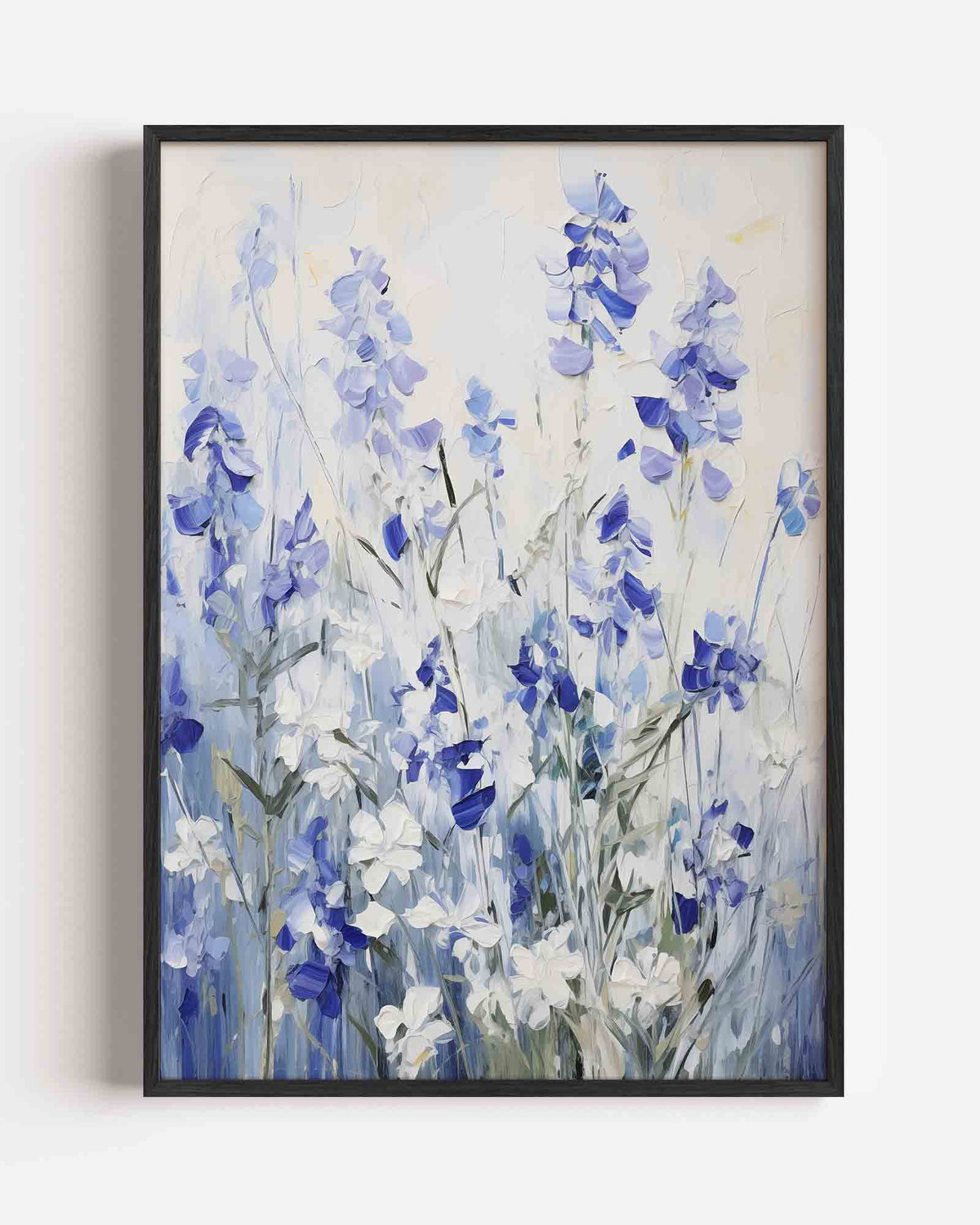 Blauwe bloemen – bloemen portret poster als wanddecoratie