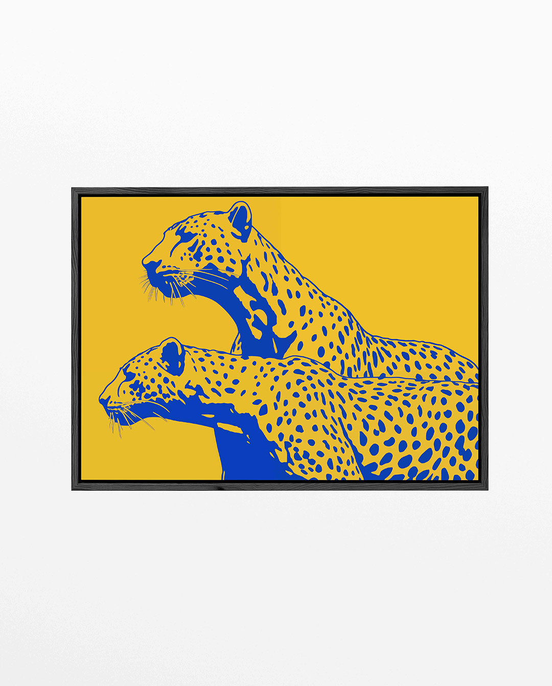 Gestileerde luipaarden – liggend wanddecoratie kunstwerk