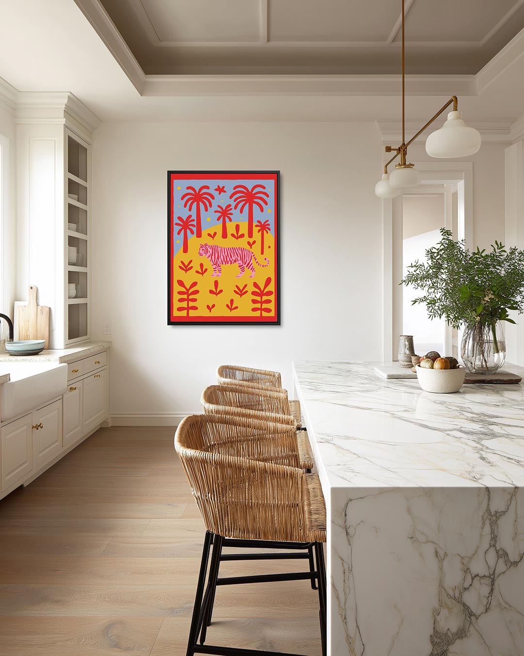 Vrolijke jungle scène – staand wanddecoratie kunstwerk
