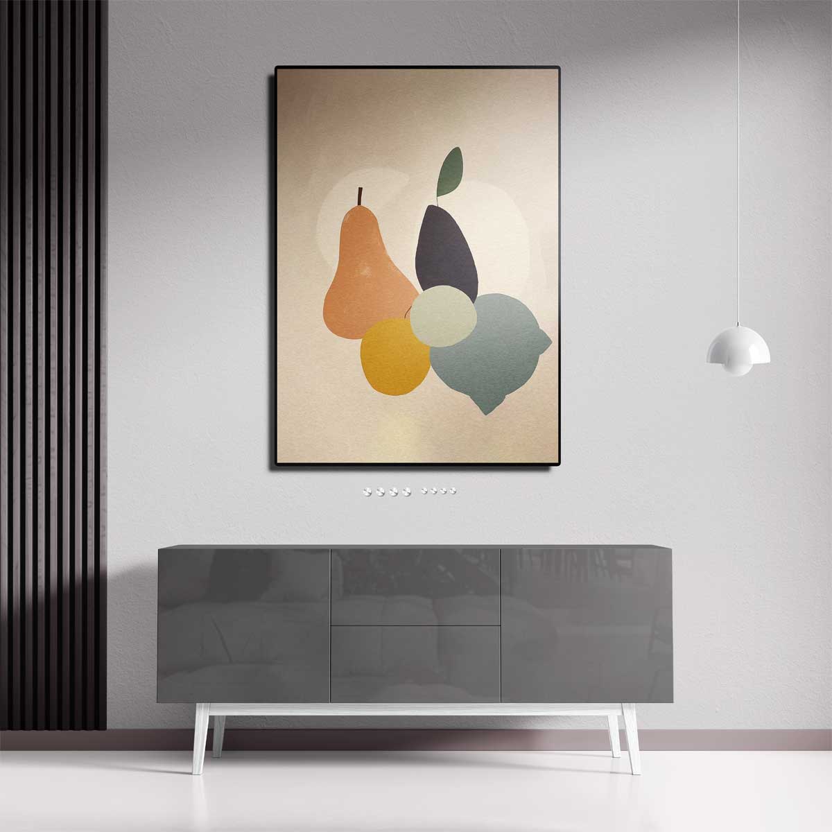 Abstracte Vruchtenexplosie – dibond kunstwerk als wanddecoratie