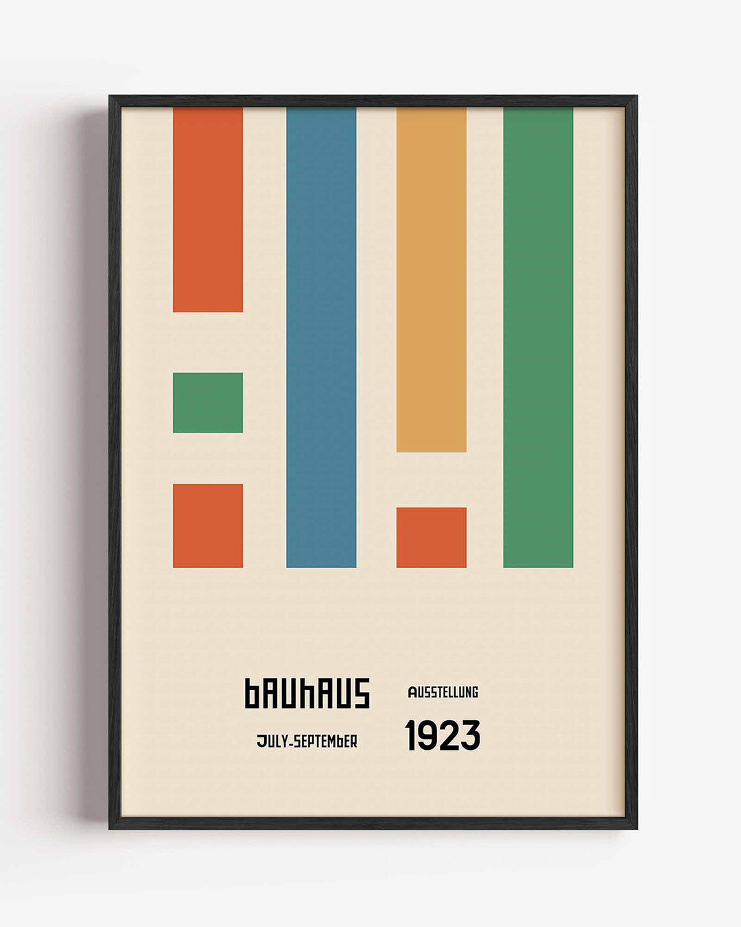 Vorm en kleur – staande Bauhaus poster als wanddecoratie