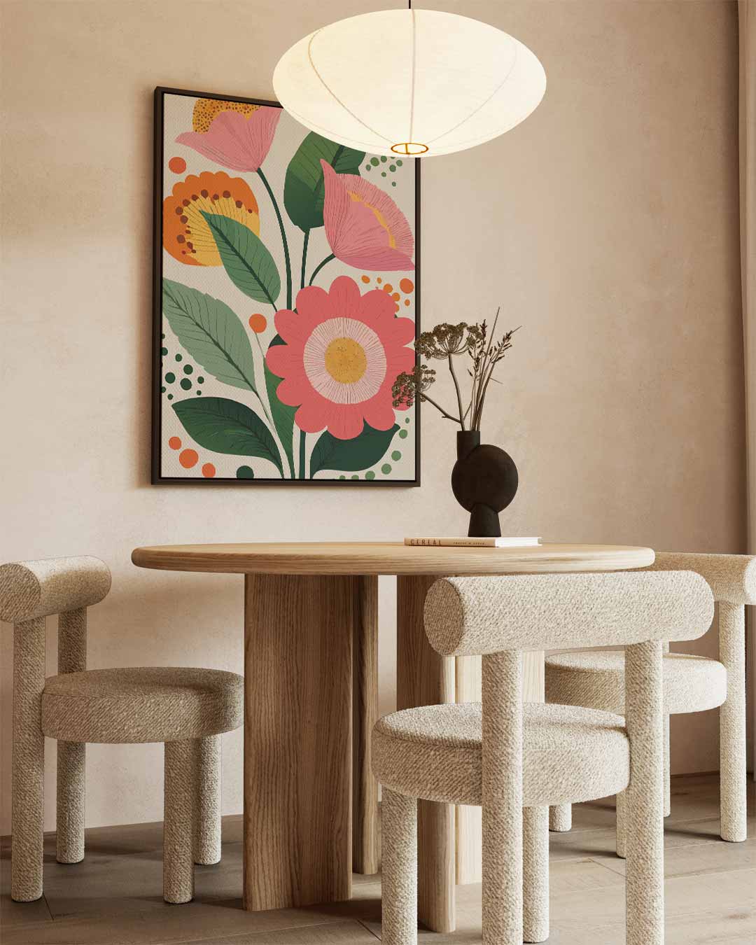 Bloemrijke Droom – staande wandkunst voor woonkamer of interieur