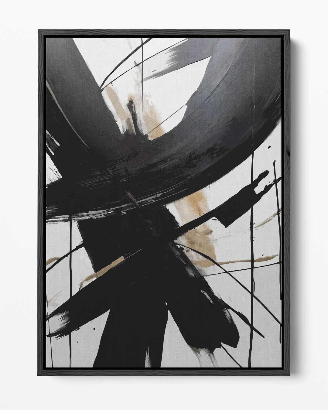 Abstracte Expressie – portret kunstwerk als wanddecoratie