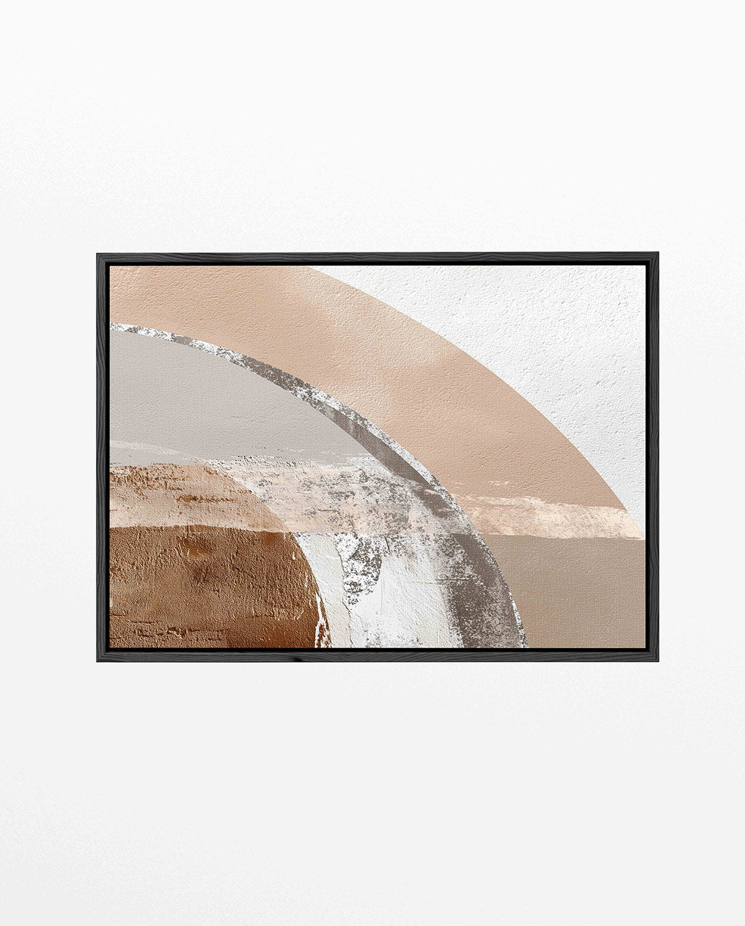 Organische vormen compositie – Beige – liggend wanddecoratie kunstwerk