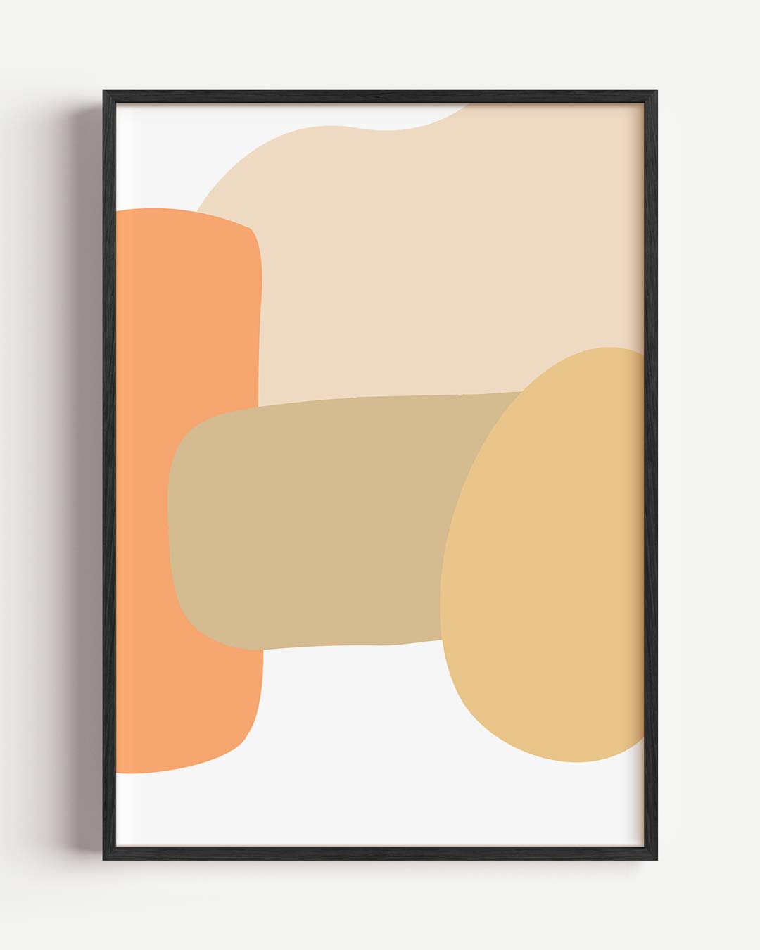 Zachte Abstracte Kleuren – kleurrijke abstracte portret poster als wanddecoratie
