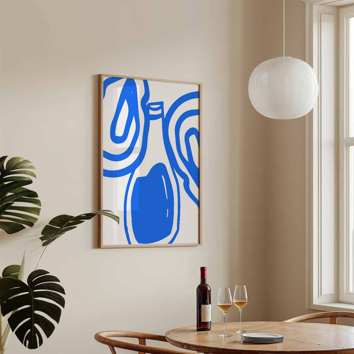Abstracte Vormen – staande keuken wanddecoratie van WallArtistic