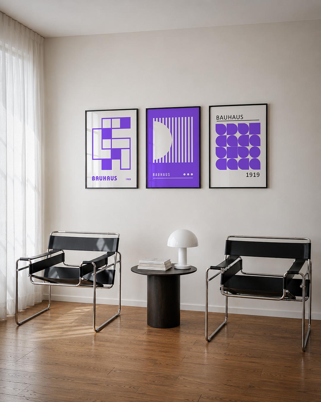 Vorm en kleur posterset – derde productweergave – deze posterset in drie delen toont een speelse ordening van