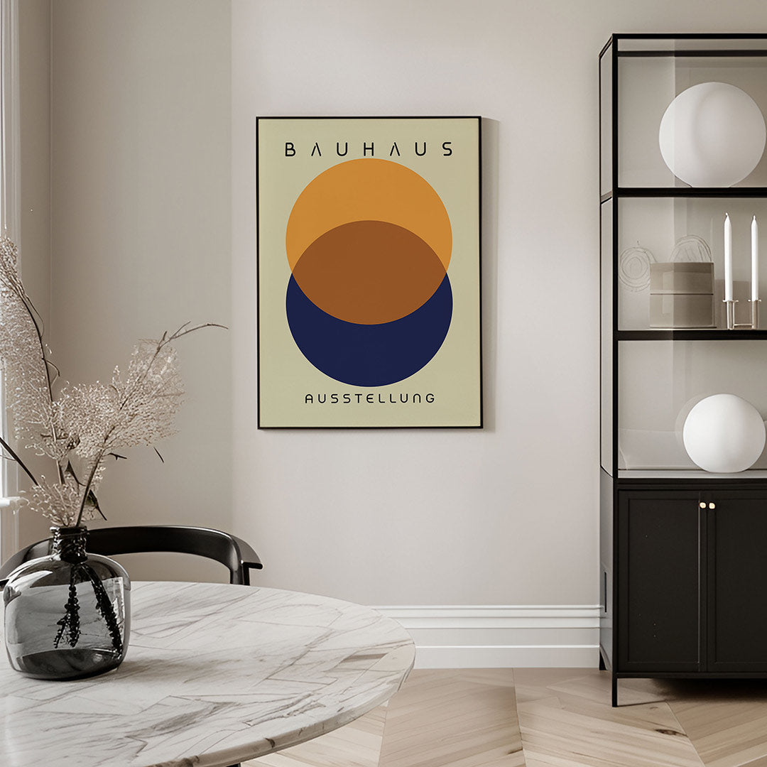 Vorm en balans – geometrische Bauhaus poster in staand formaat