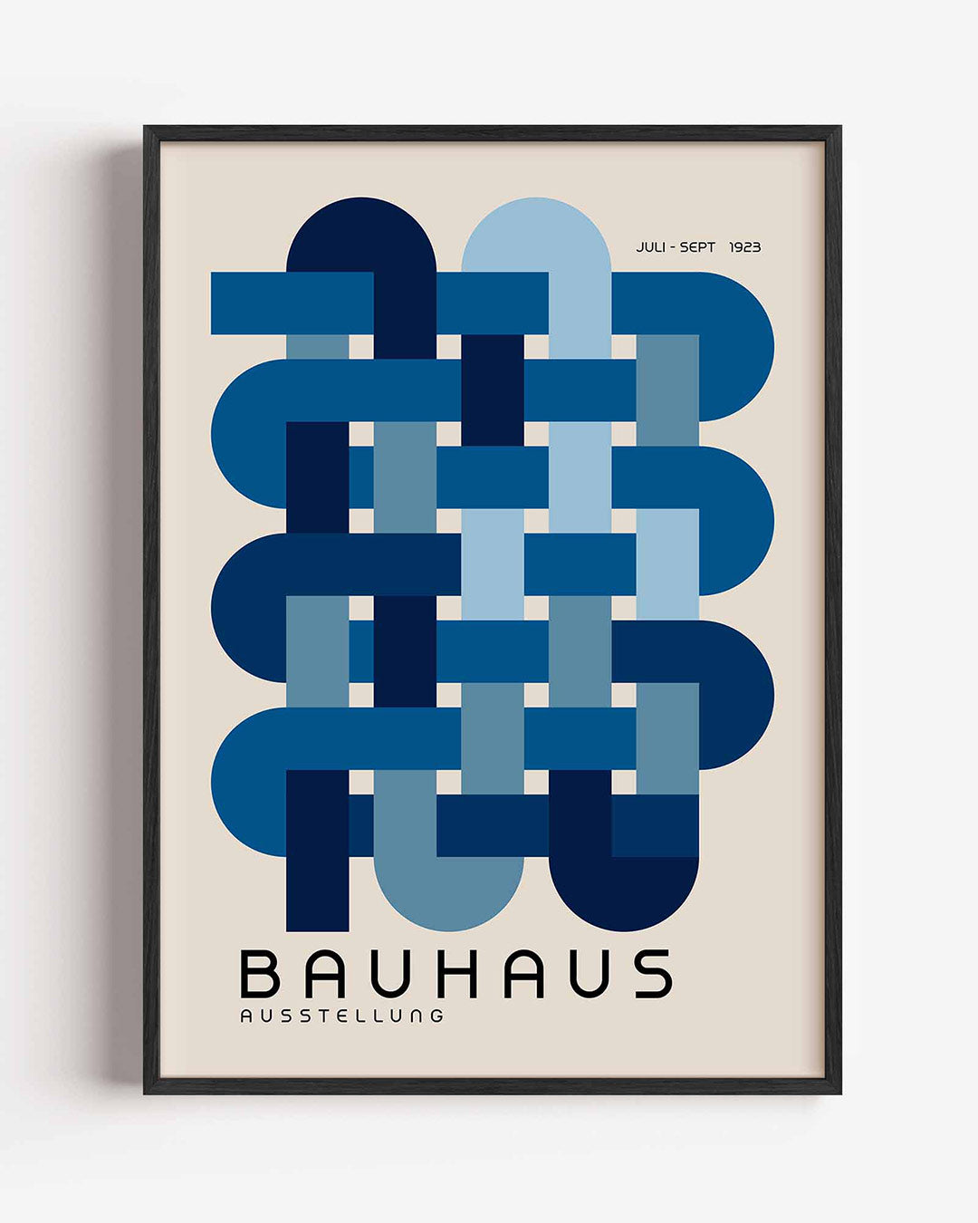 Vorm en kleur – staande Bauhaus poster als wanddecoratie