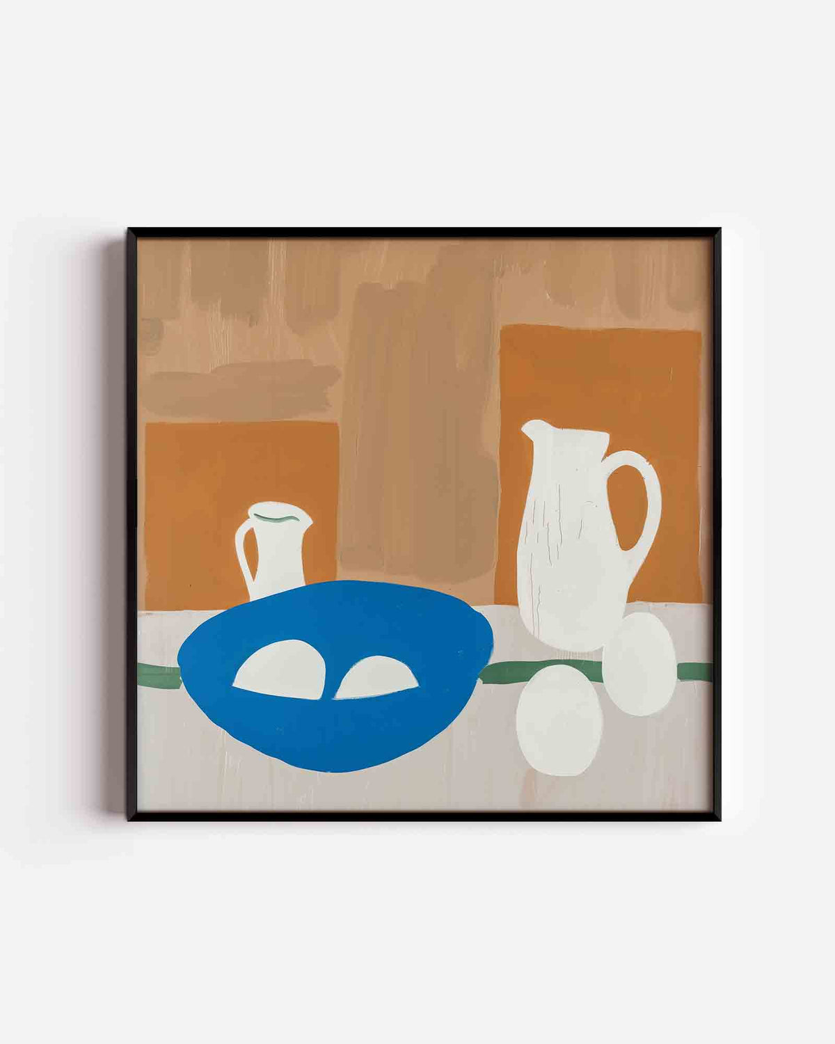 Stilleven met kannen en schaal – design vierkante poster als wanddecoratie