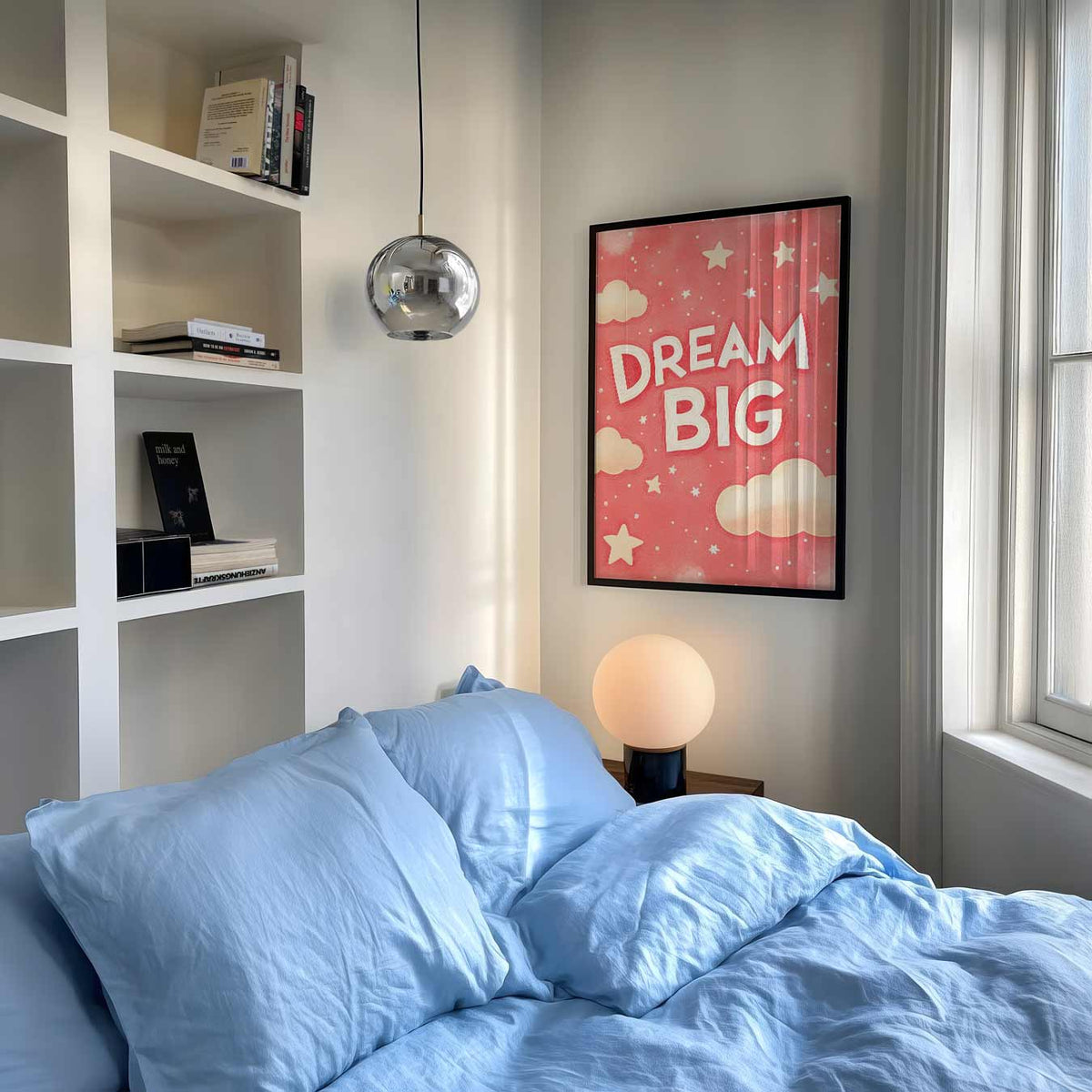 Inspirerende Dromen – staande muurposter voor de kinderkamer