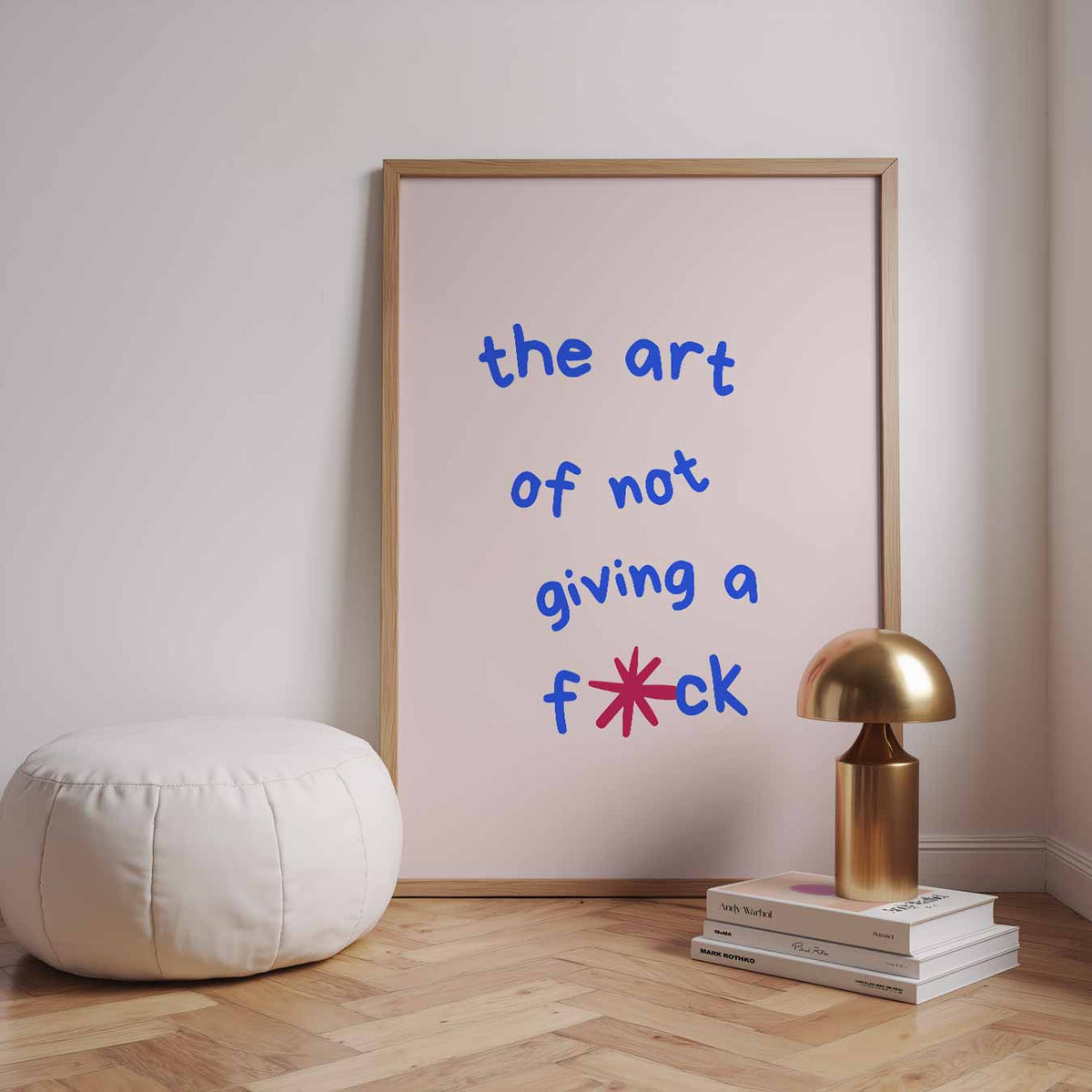 De Kunst van Loslaten – staande muurposter met quote