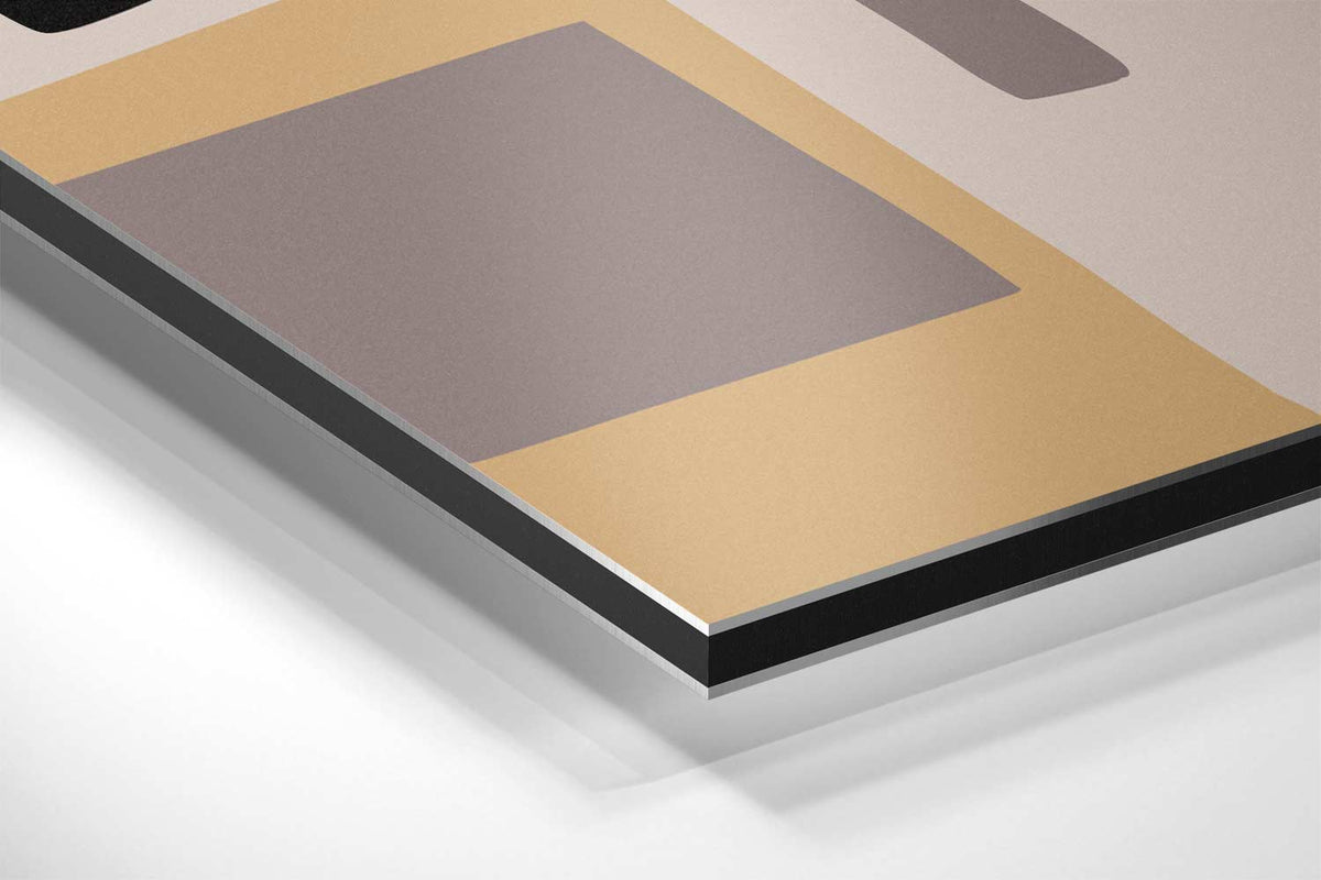 Abstracte Bruine Harmonie – canvas kunstwerk als wanddecoratie