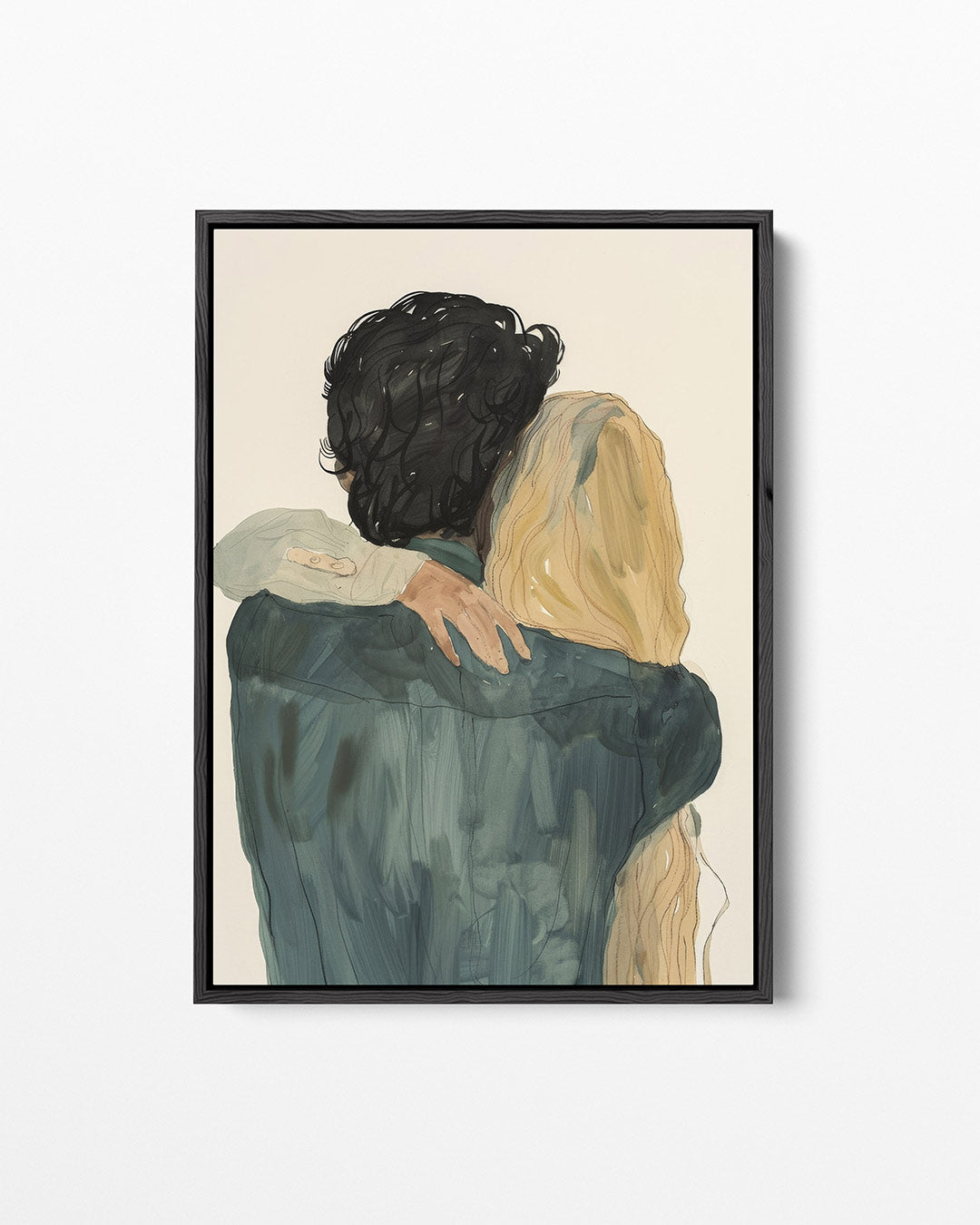 Omarmende figuren – Wanddecoratie kunstwerk – staand wanddecoratie kunstwerk