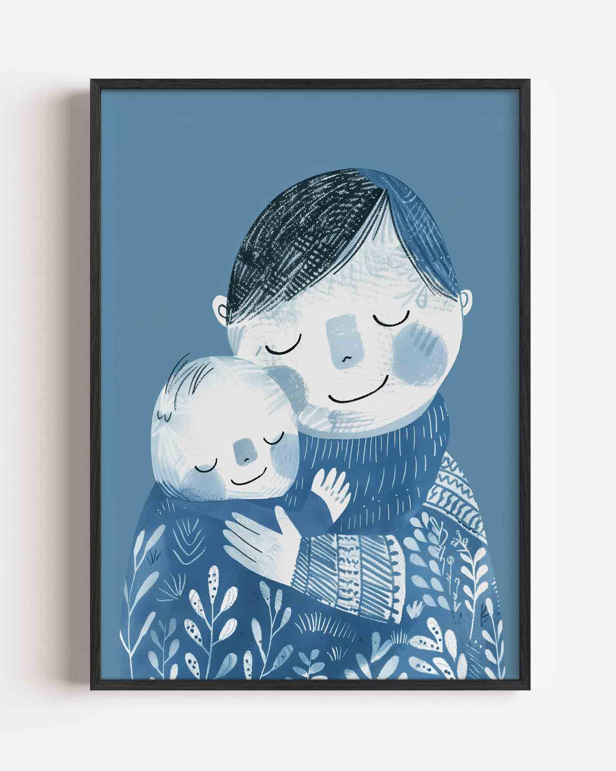 Ouder en kind – kids portret poster als wanddecoratie