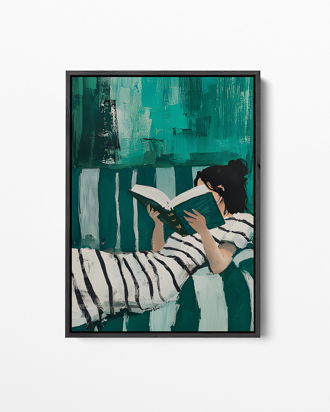 Lezende vrouw – staand wanddecoratie kunstwerk