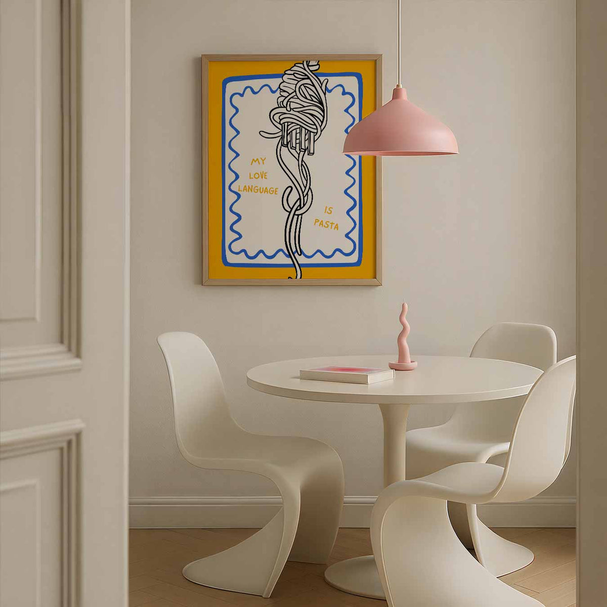 Pasta Liefdestaal – zomerse poster in staand formaat
