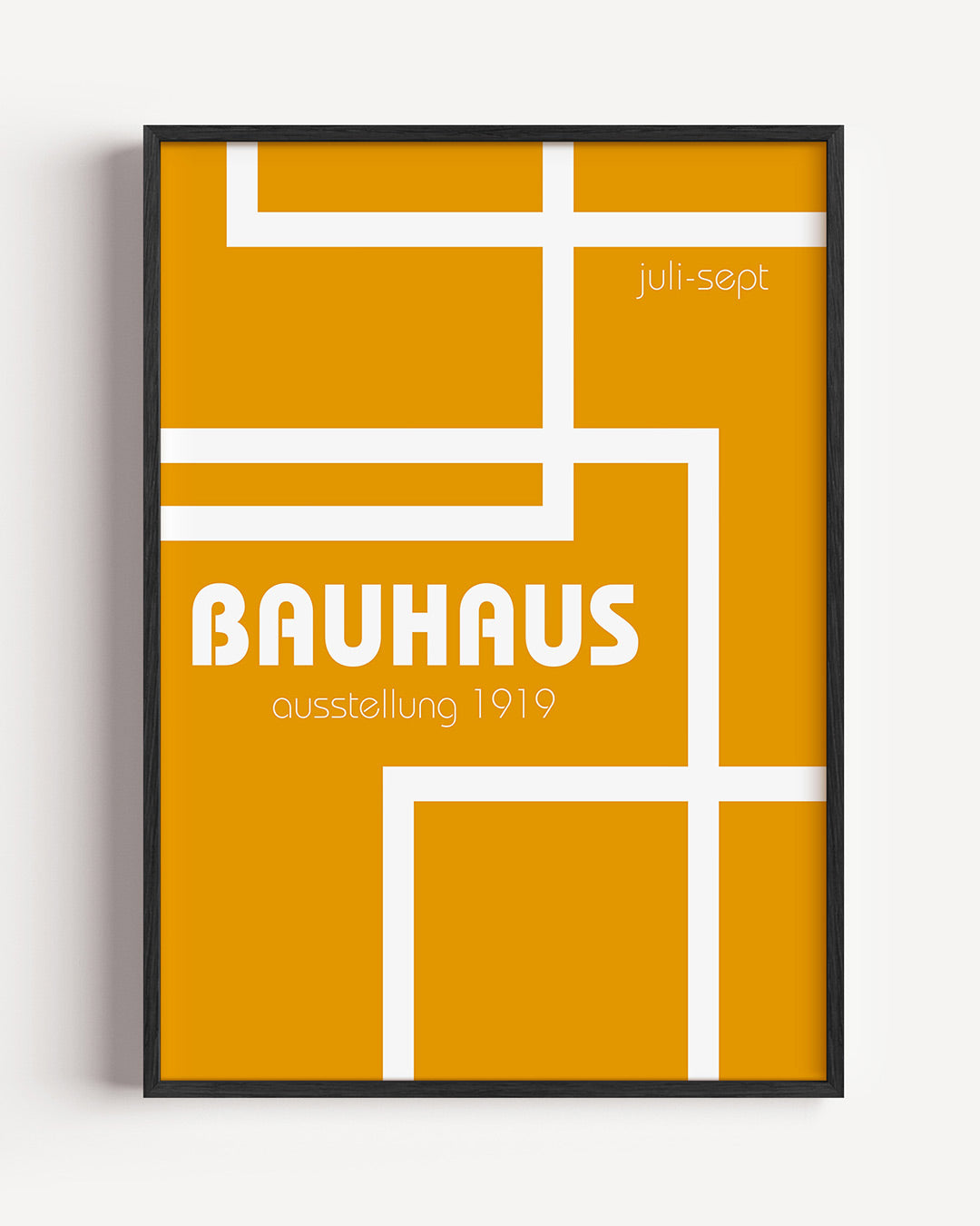 Lijnen en vlakkenspel – staande Bauhaus poster als wanddecoratie