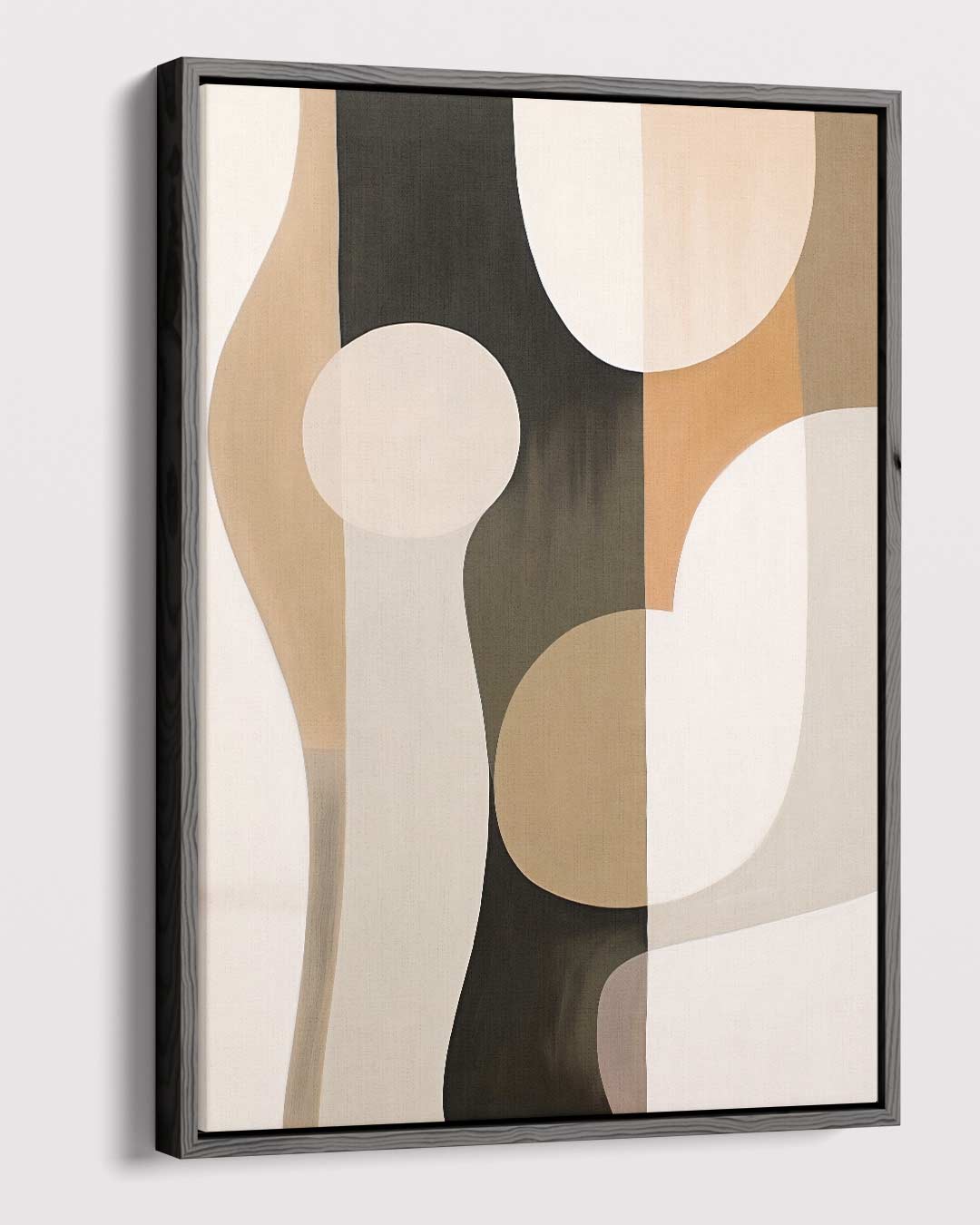 Abstracte Elegantie in Aardetinten – dibond kunstwerk als wanddecoratie