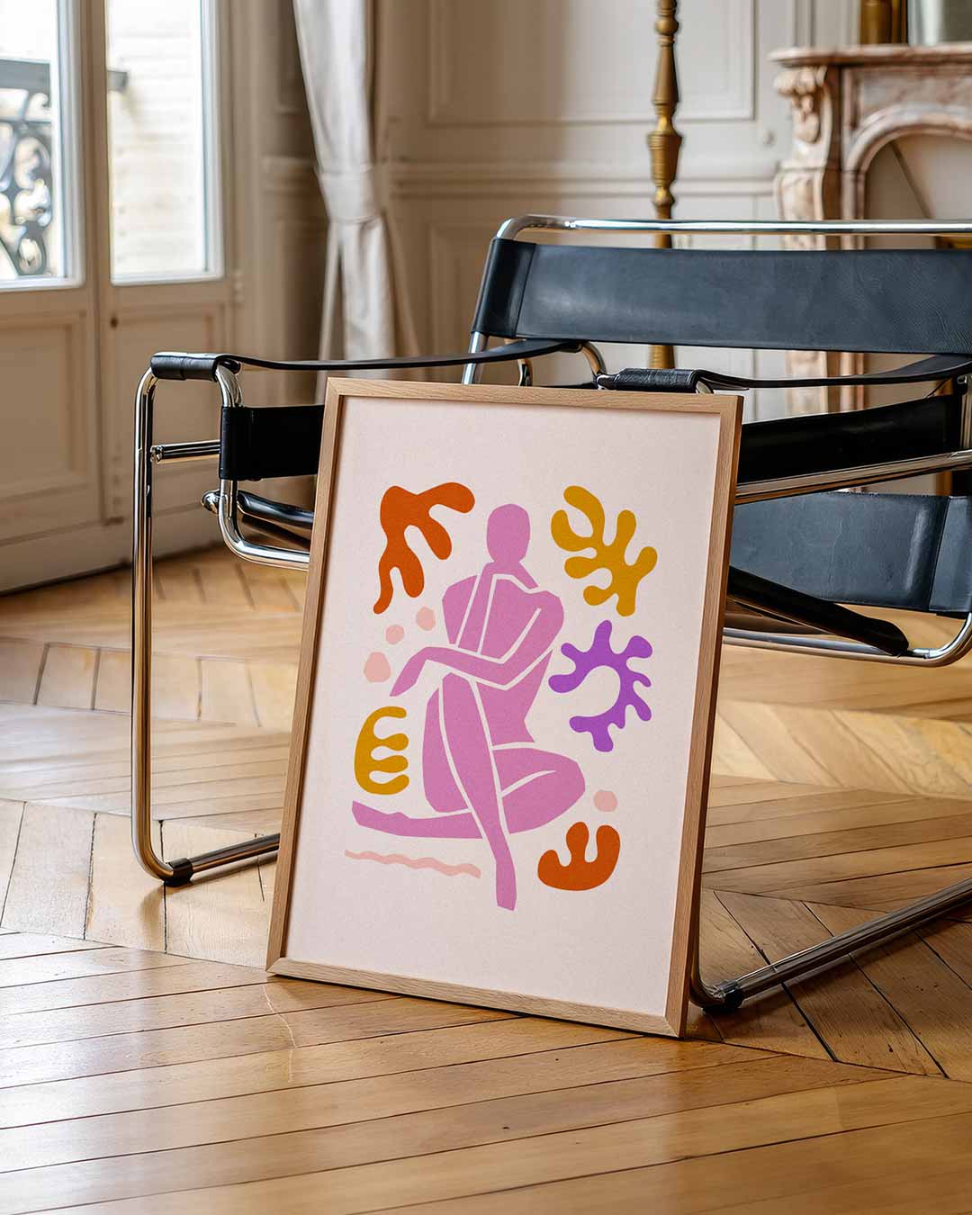 Abstracte Vrouwelijke Kunstposter – urban poster in staand formaat
