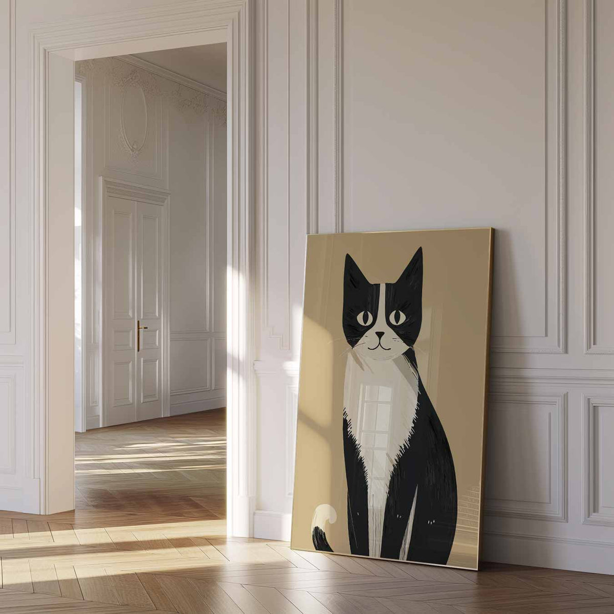 Schattige Kat – dierenposter als moderne staande wanddecoratie
