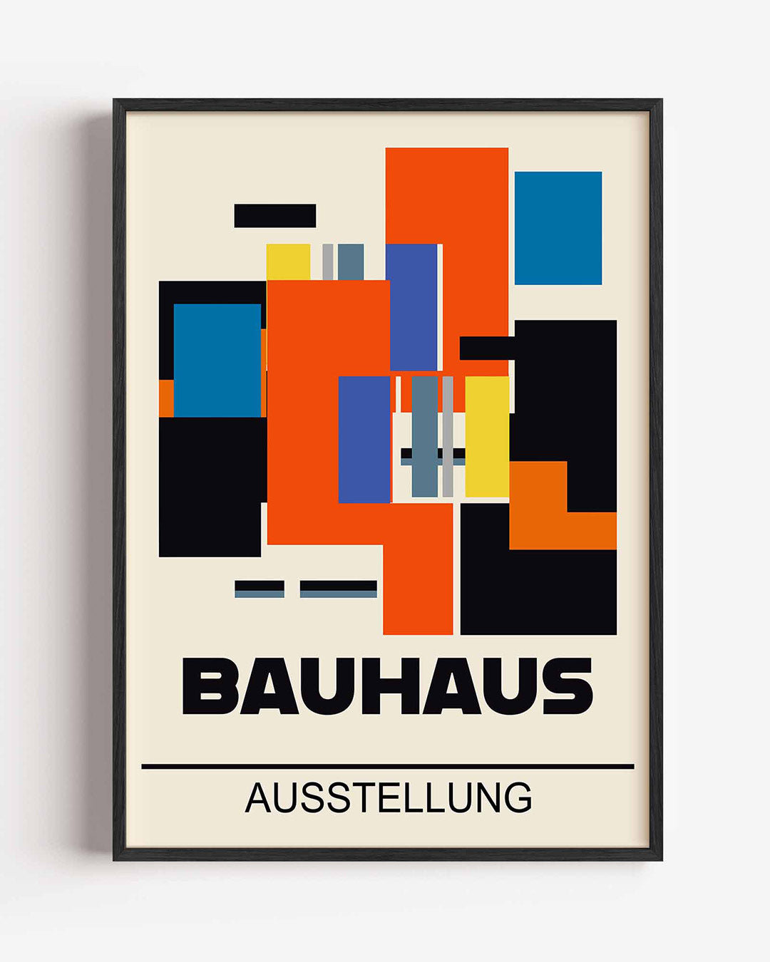 Vormen en vlakkenspel – staande Bauhaus poster als wanddecoratie