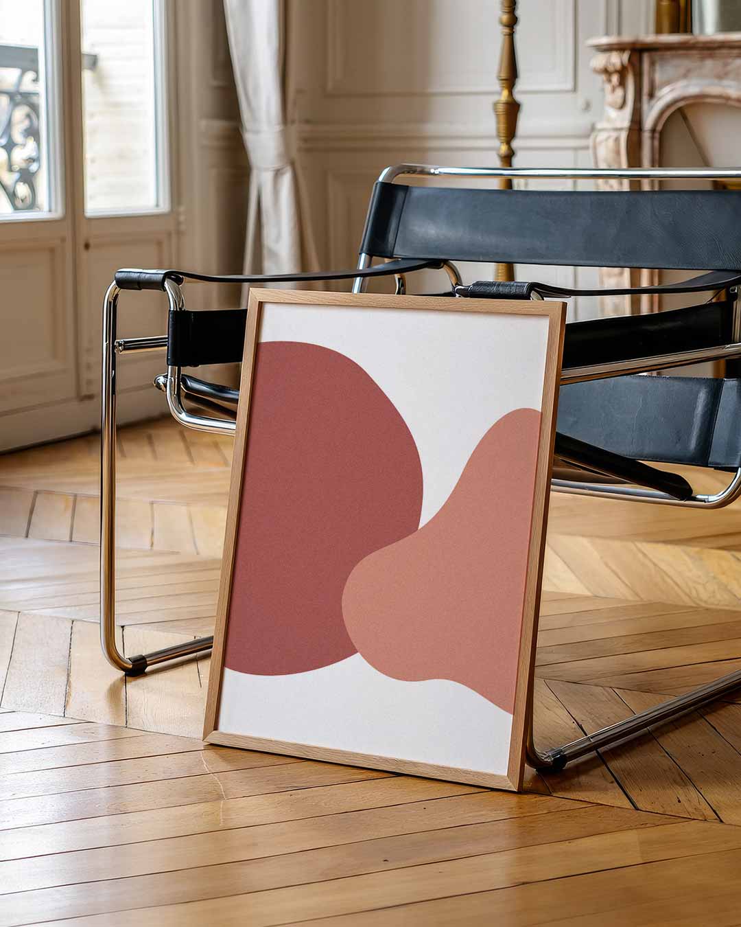 Organische Vormen – staande abstracte wanddecoratie van WallArtistic
