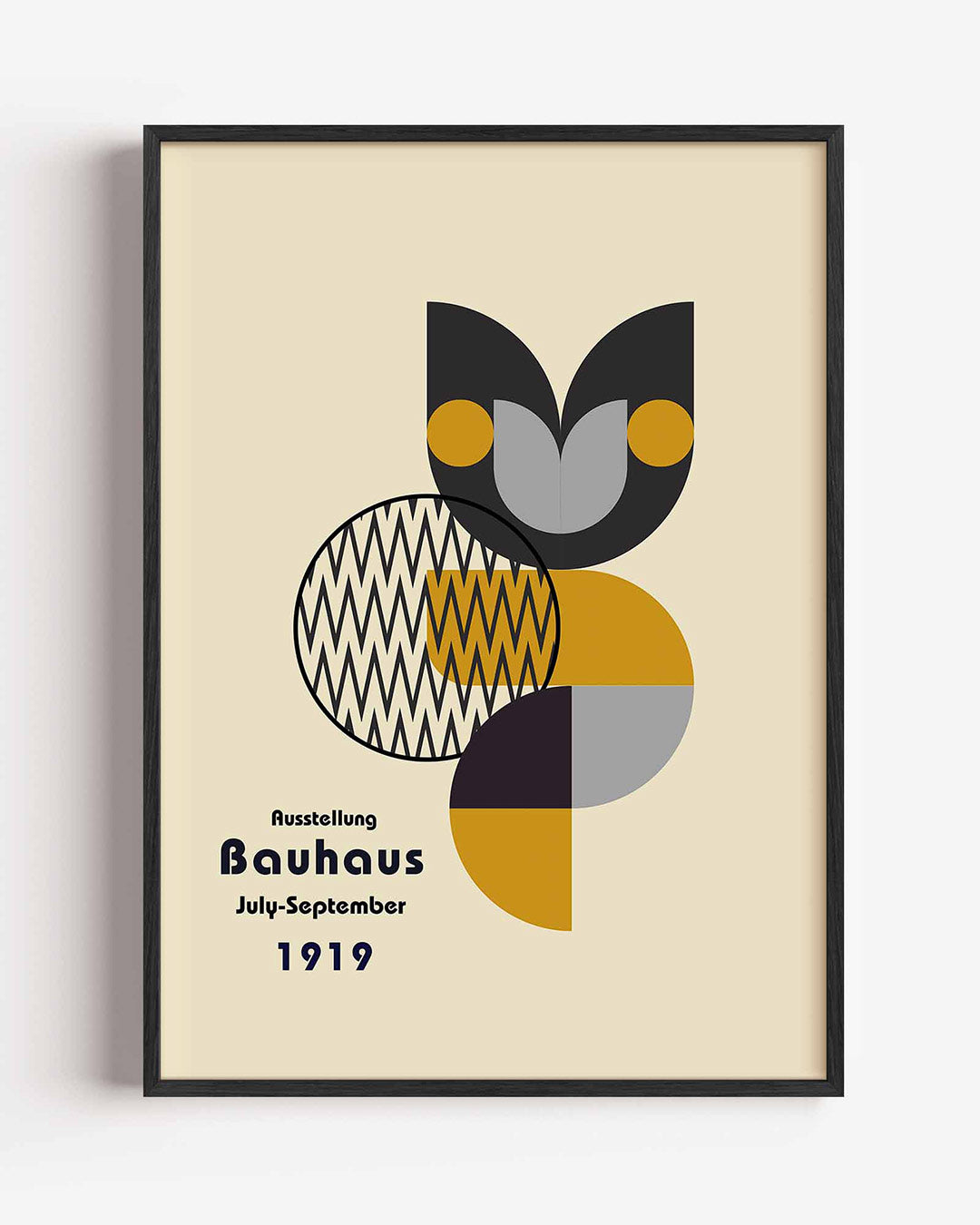 Vorm en kleur – staande Bauhaus poster als wanddecoratie