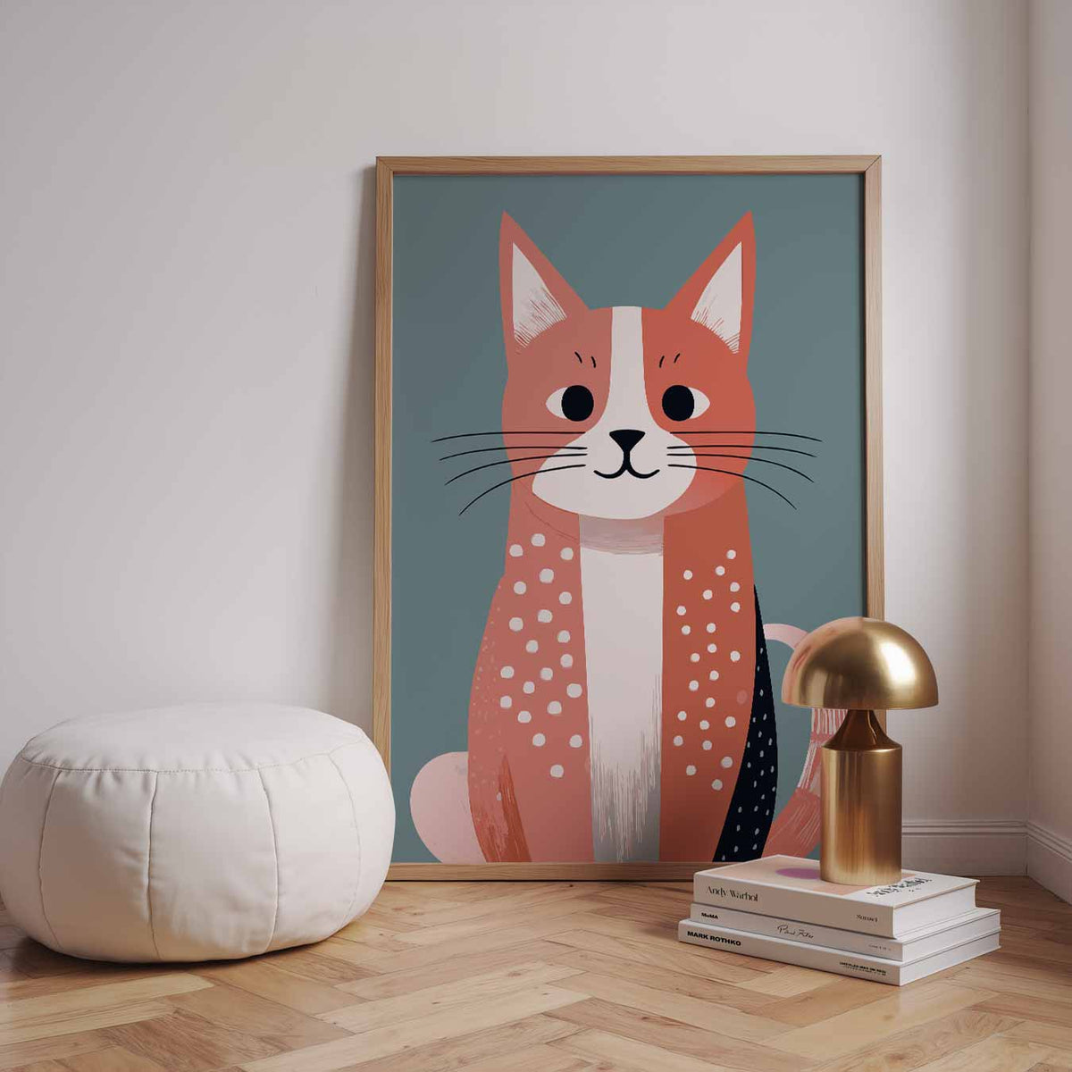 Schattige Kat Illustratie – dieren poster in staand formaat