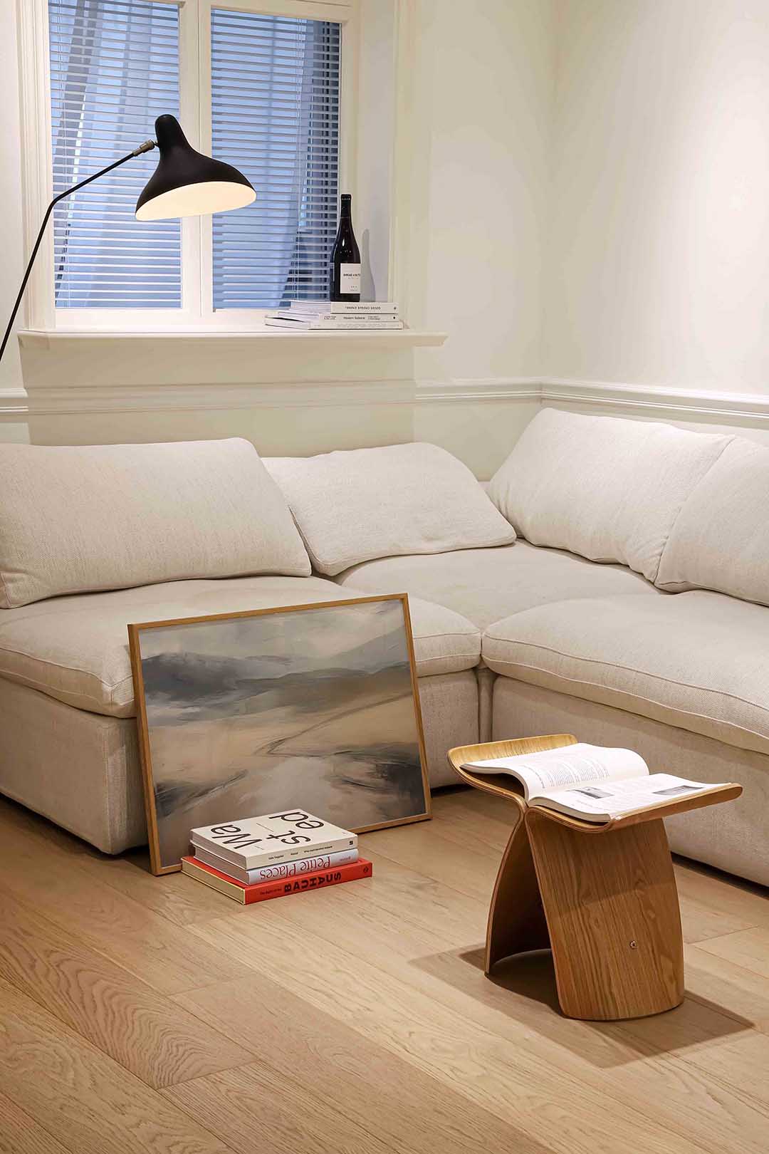 Landschap met zachte tinten – abstracte wandkunst als landscape poster