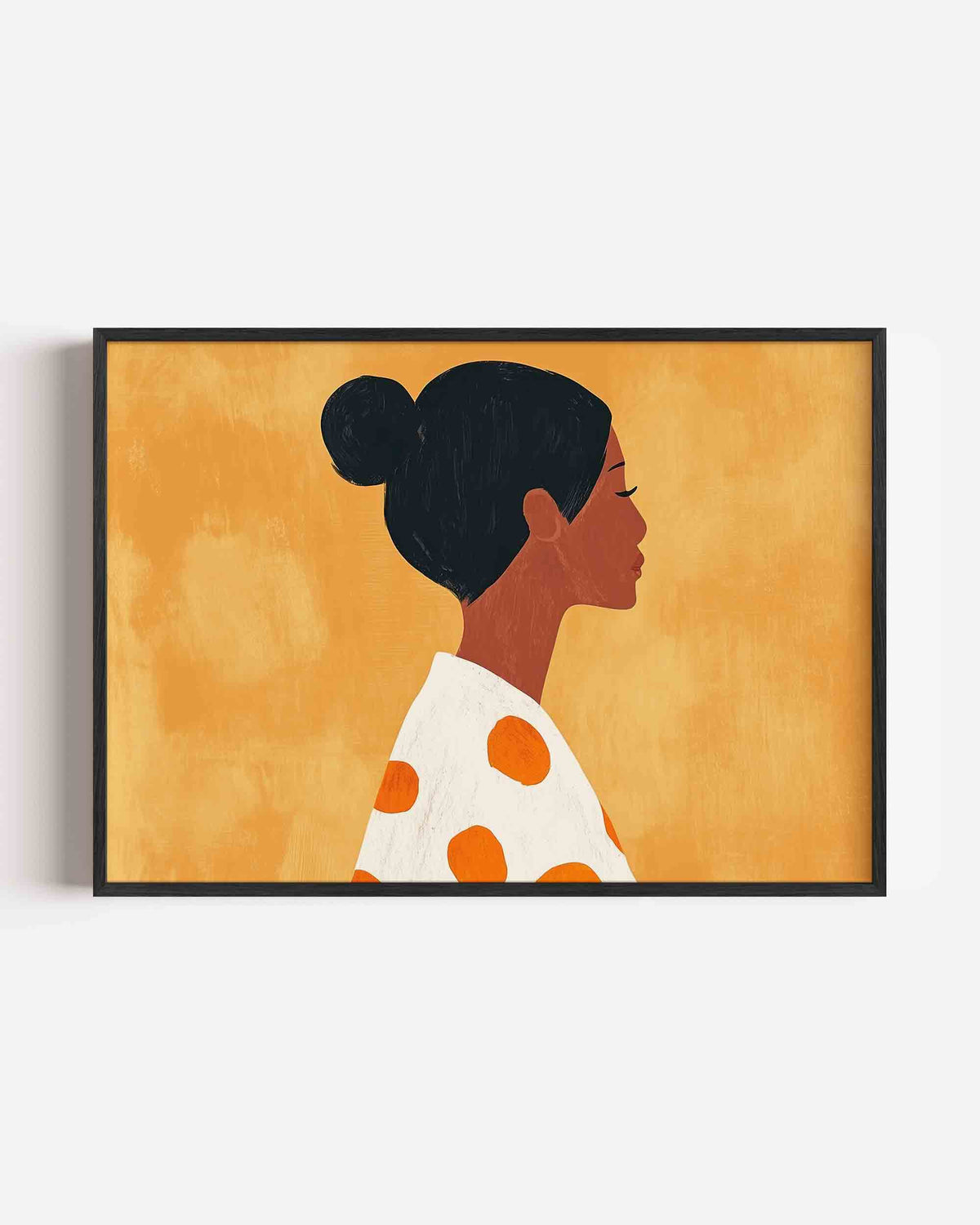 Profiel van vrouw – hedendaagse illustratie poster in landscape formaat