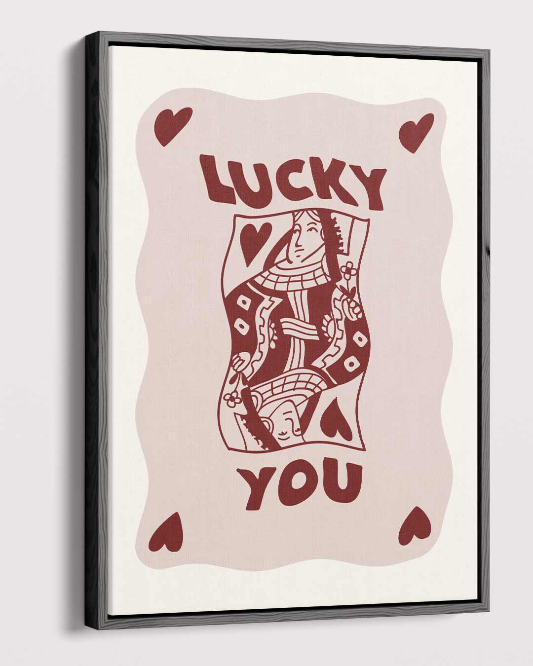 Lucky You Speelkaart Kunst – plexiglas wanddecoratie in portret formaat