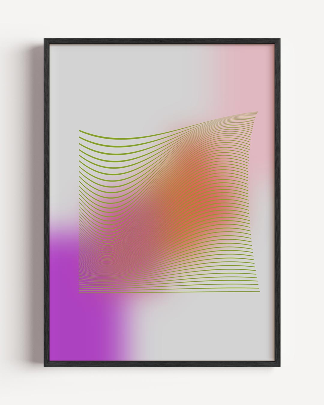 Kleurrijke Golven – kleurrijke abstracte portret poster als wanddecoratie