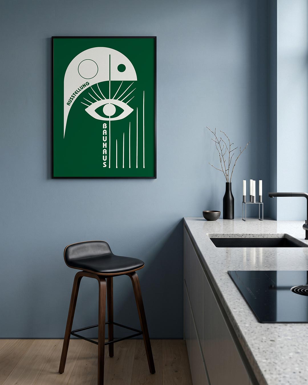  – geometrische Bauhaus poster in staand formaat