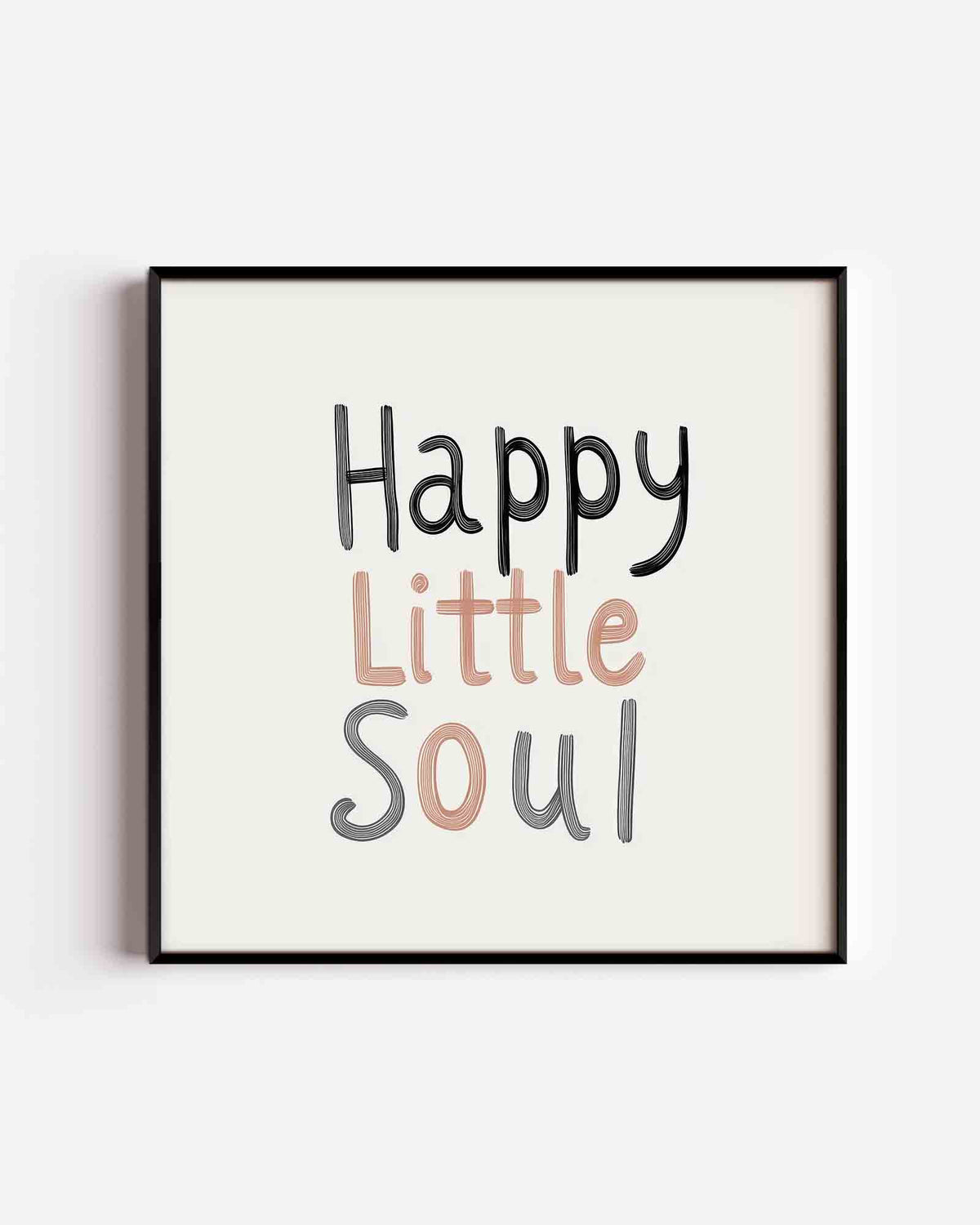 Happy little soul – vierkante kinderposter als wanddecoratie